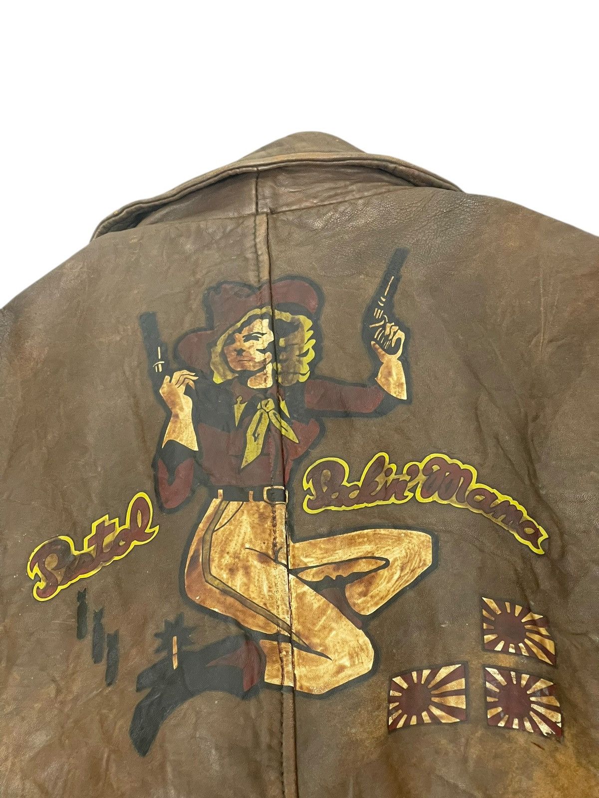 Avirex Vtg 80s Leather Jacket Avirex Cowboy Girl 2🟦 Size US L / EU 52-54 / 3 - 1 Thumbnail