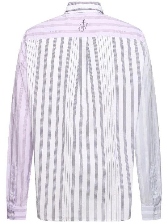JW Anderson o1lsvrm0425 Striped Cotton Poplin Shirt in Multicolor Size US M / EU 48-50 / 2 - 2 Thumbnail