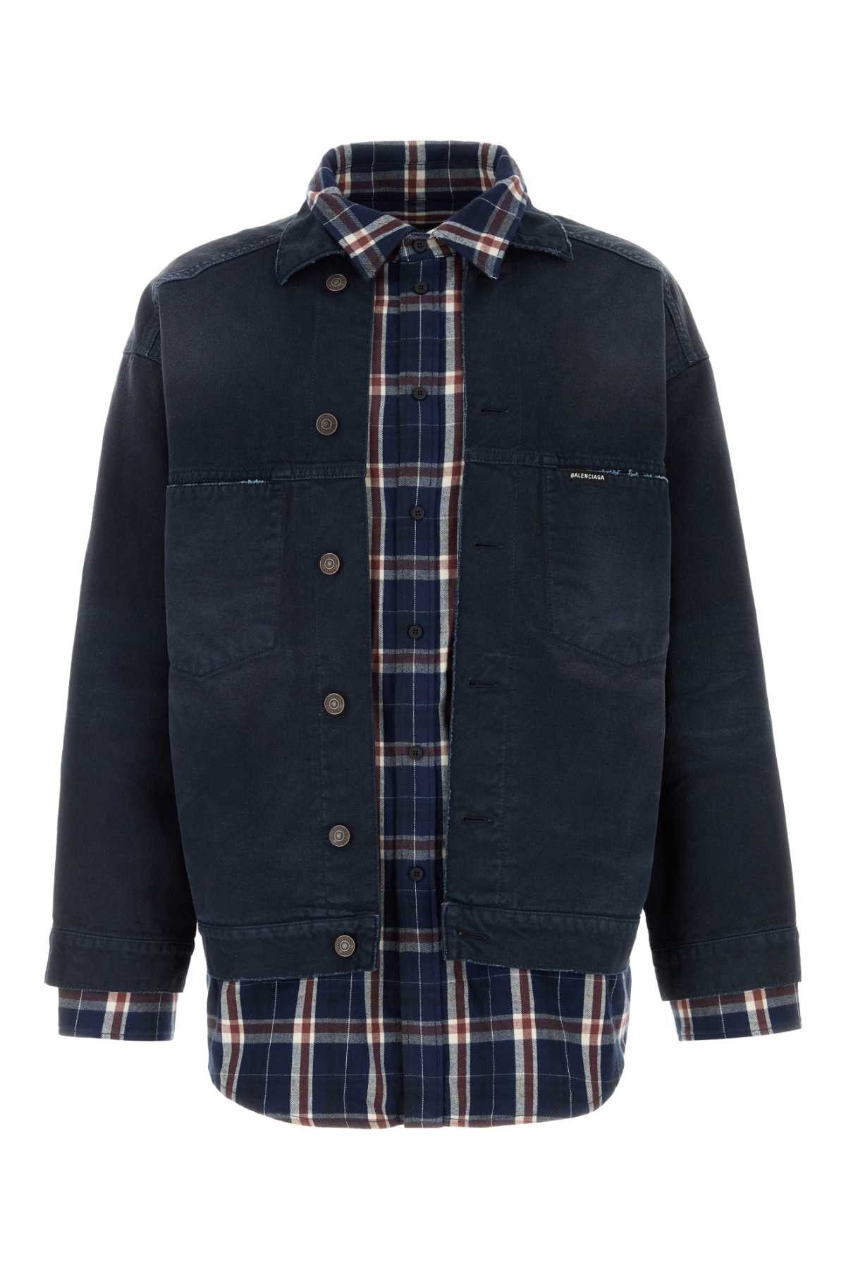 Balenciaga Dark Blue Denim Jacket Size US S / EU 44-46 / 1 - 1 Thumbnail