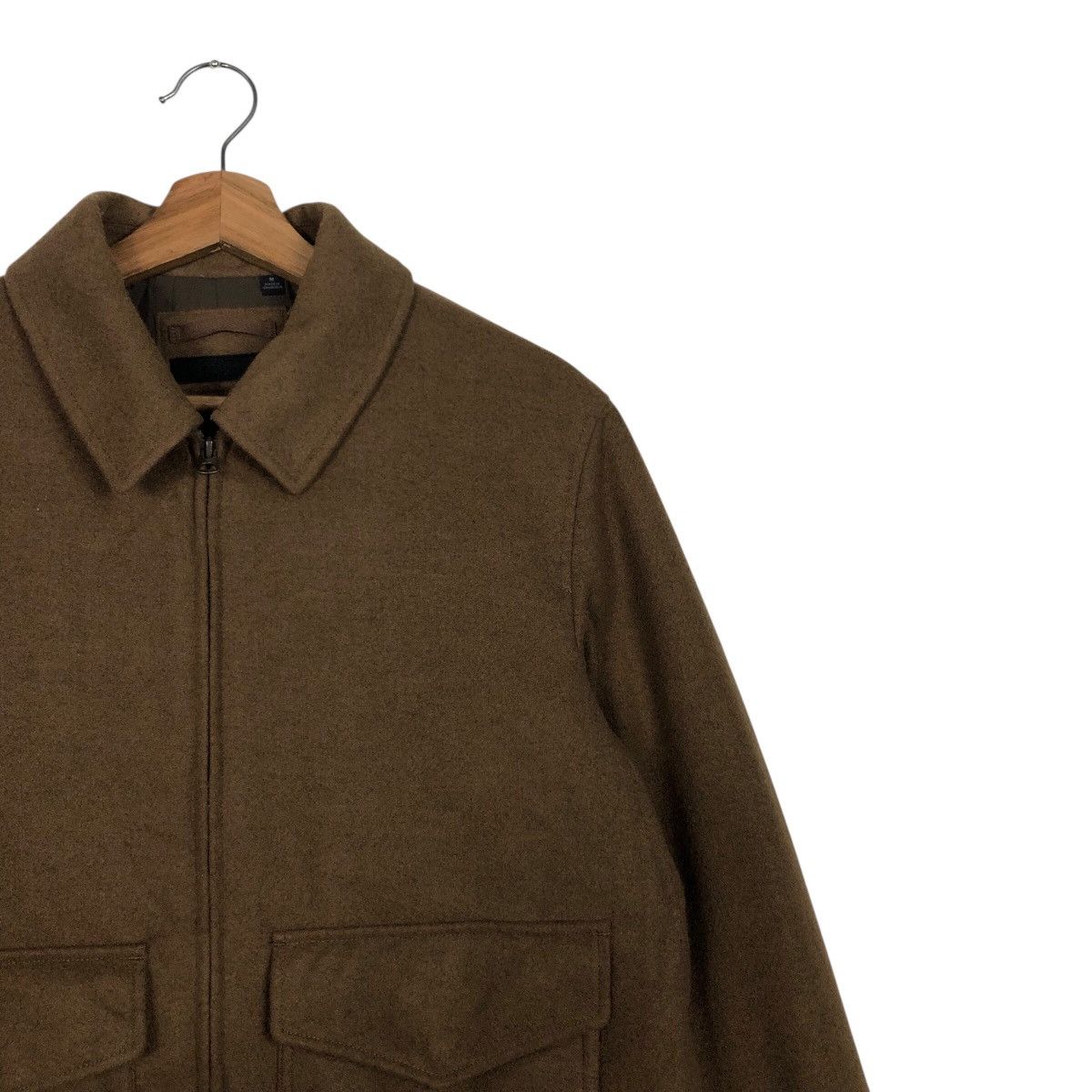 Japanese Brand 📌Rich Brown Vintage Wool Bomber Jacket Uniqlo Issey Miyake Size US M / EU 48-50 / 2 - 7 Thumbnail