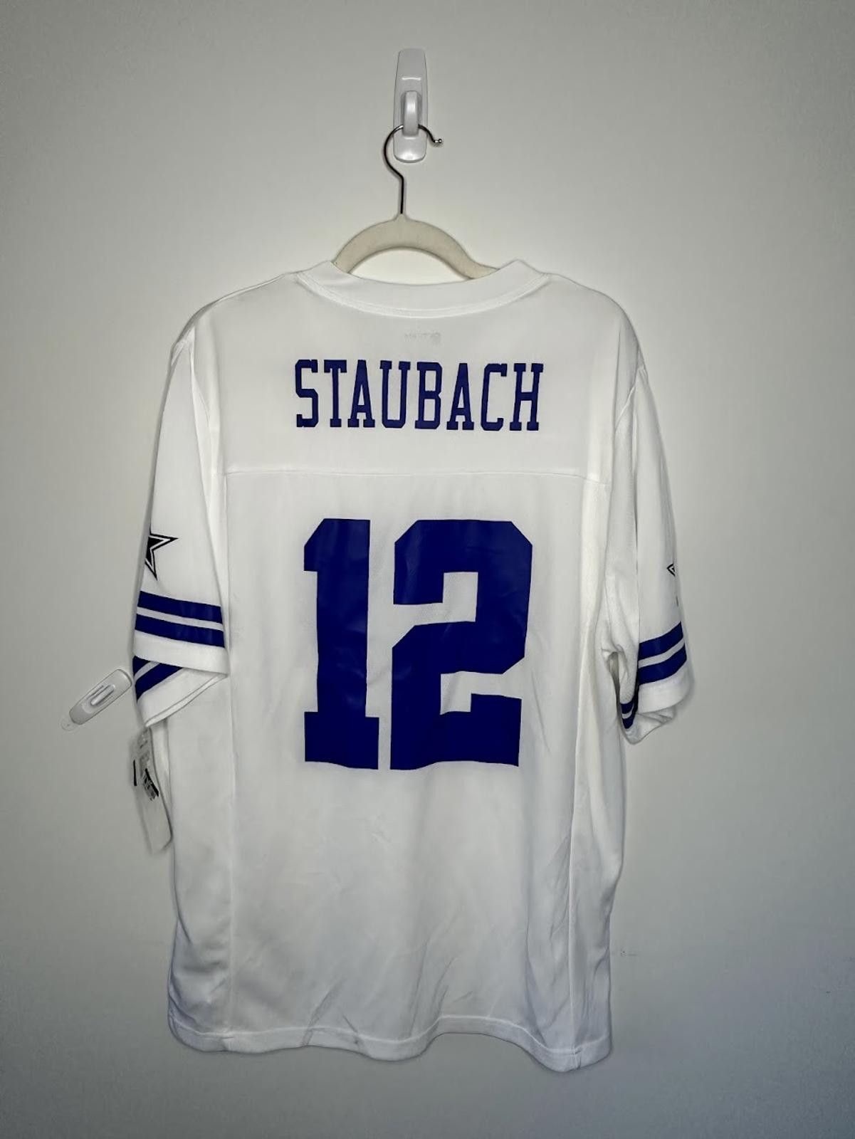 NFL NWT Dallas Cowboys Roger Staubach #12 NFL Jersey - Sz. M Size US M / EU 48-50 / 2 - 4 Thumbnail