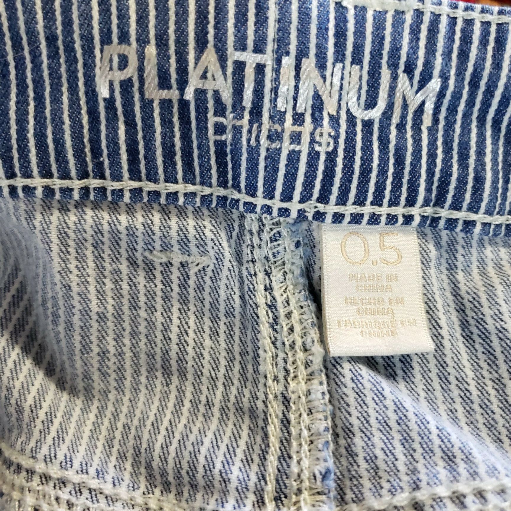 Vintage Chicos Platinum Womens Jeans Ankle 6 Blue White Striped Mid Rise Cotton Blend Size 28" / US 6 / IT 42 - 7 Thumbnail