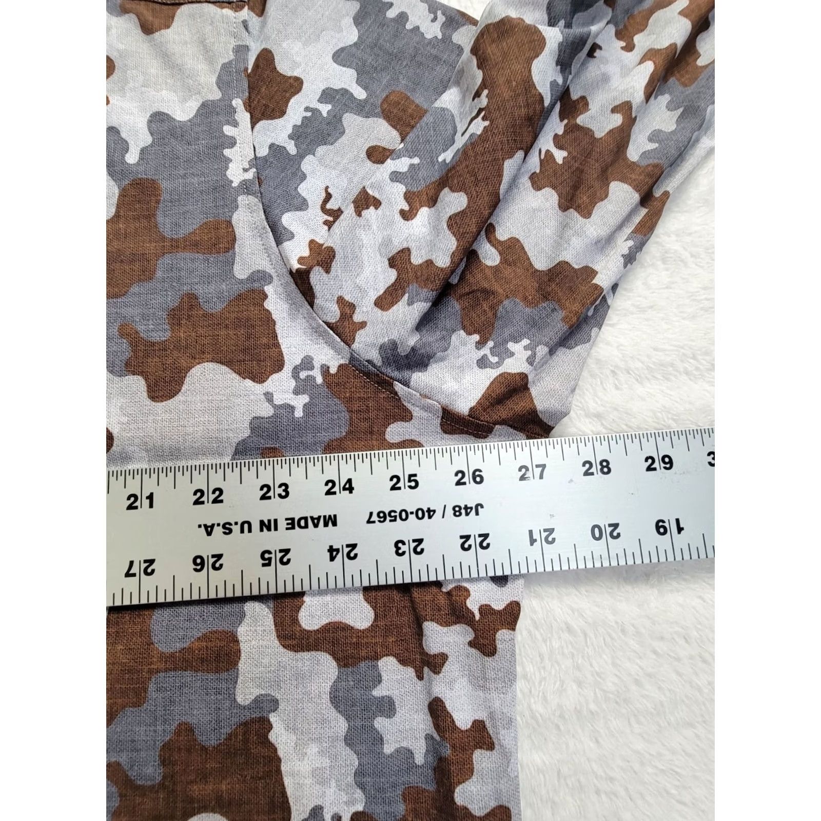 Vintage Ordean Mens Camouflage Button-Up Shirt XXL Long Sleeve Lightweight Casual Wear Size US XXL / EU 58 / 5 - 7 Thumbnail