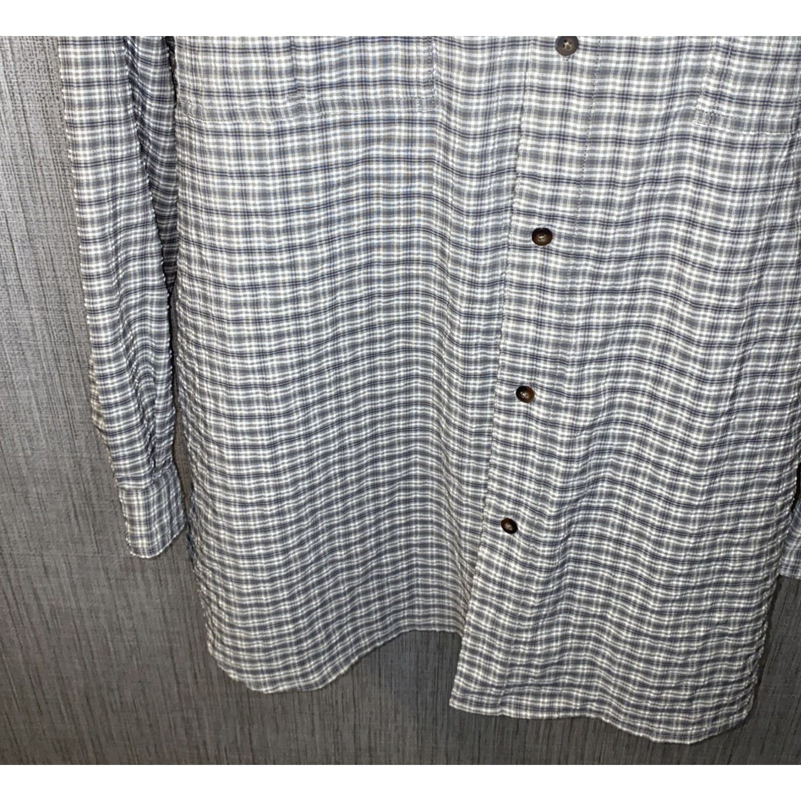 The North Face The North Face Shirt Checkered Long Sleeve Button Front Gray XL Men Regular Size XL Size US XL / EU 56 / 4 - 4 Thumbnail