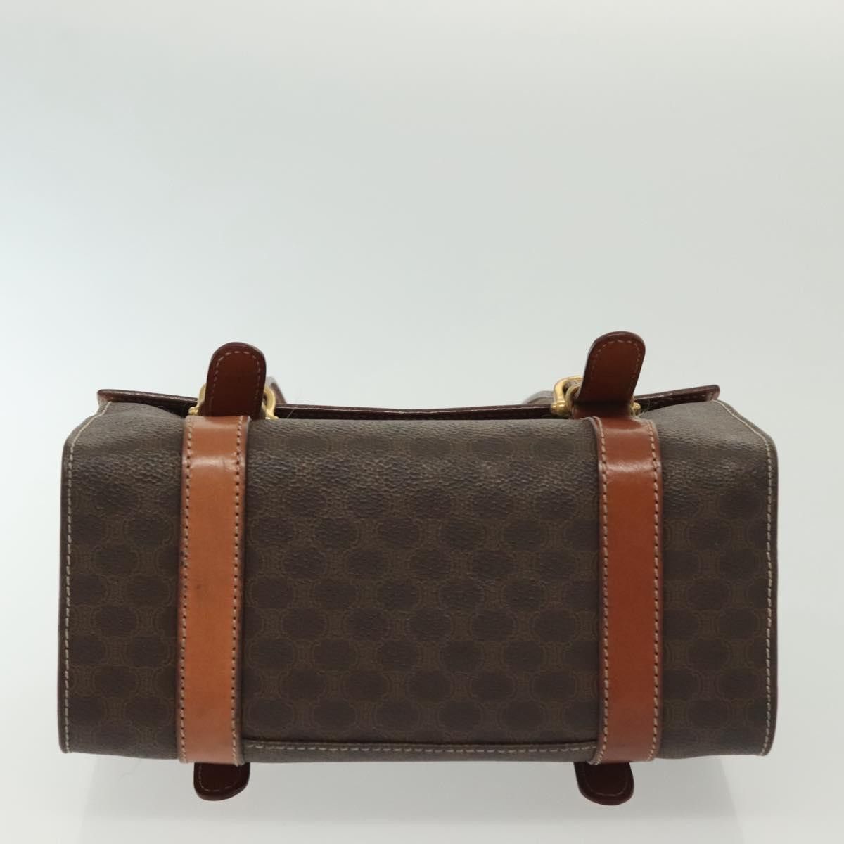 Celine CELINE Macadam Canvas Hand Bag Pvc Leather Brown Gold Size ONE SIZE - 9 Thumbnail