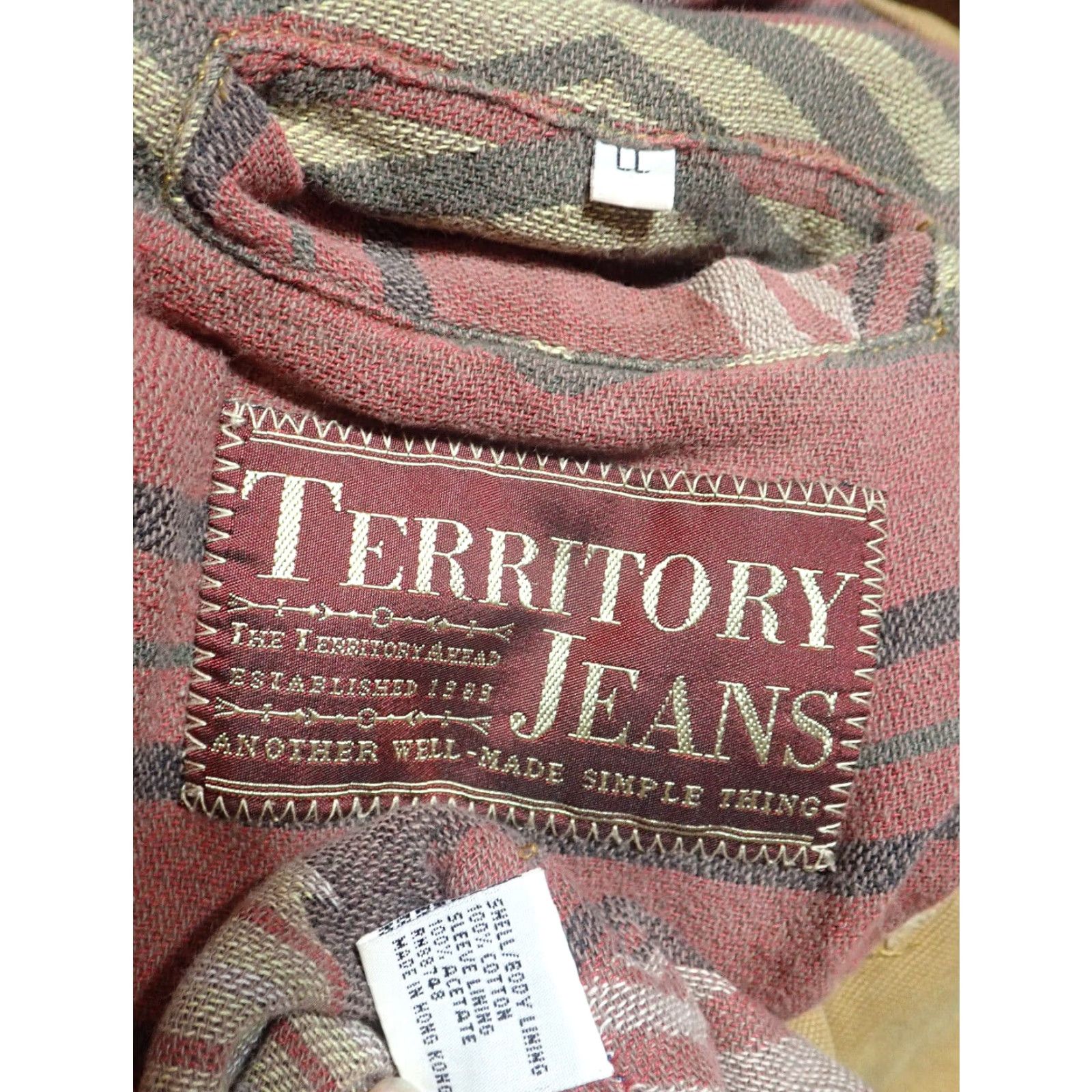 VINTAGE The Territory Ahead Mens Blazer Jacket Aztec Blanket Lined Chore Barn Large