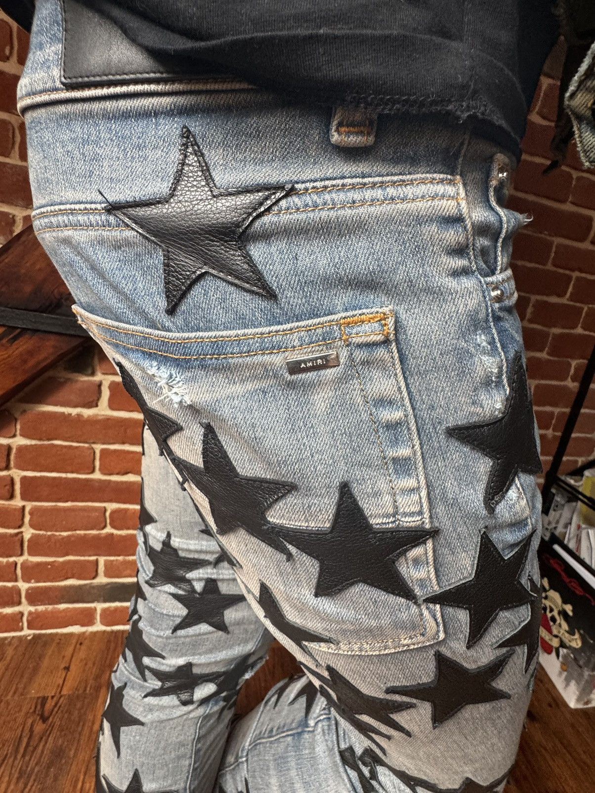 Amiri Amiri Black Stars jeans size 31 Size US 31 - 4 Thumbnail