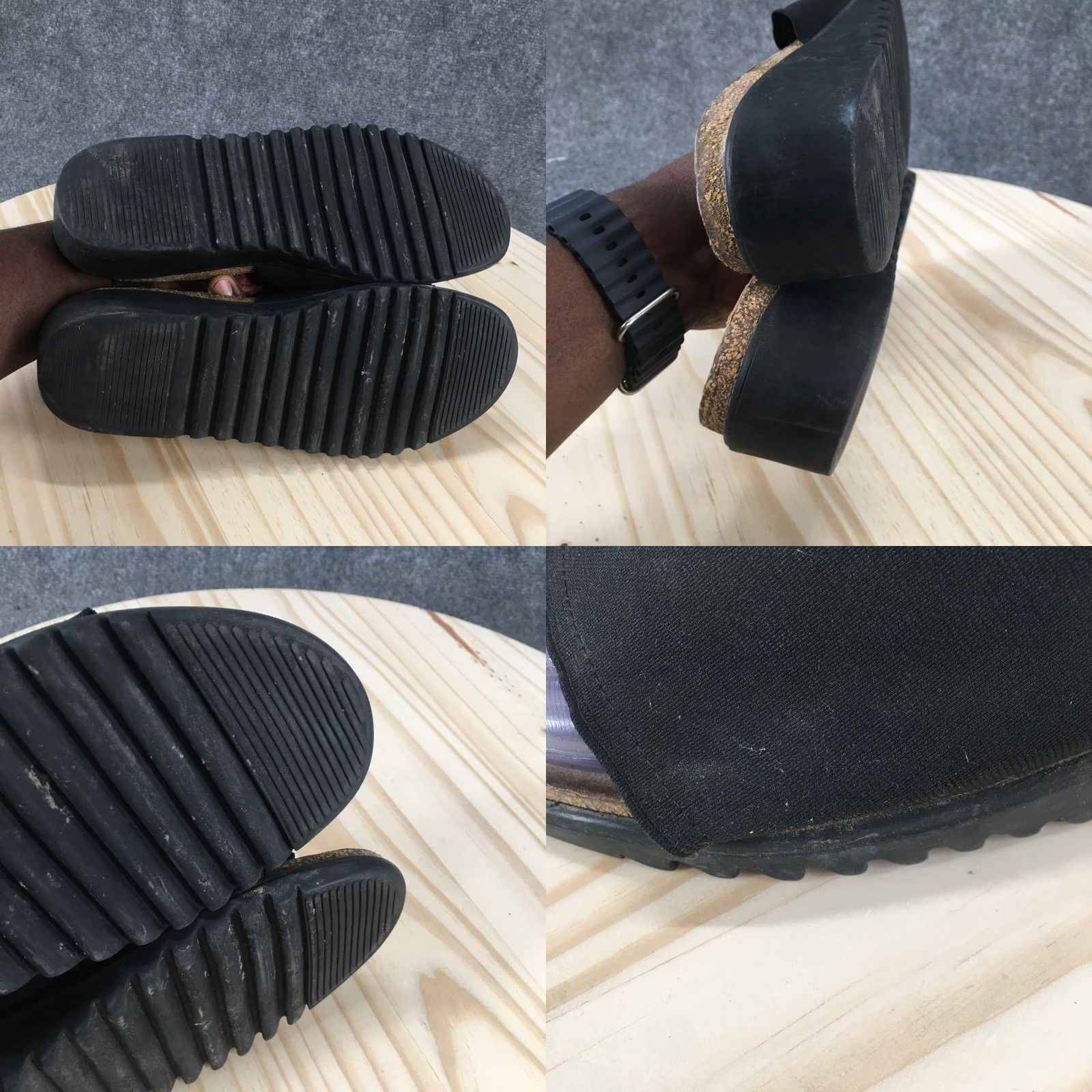 Naturalizer Naturalizer Sandals Women Slip On Black Wedge Open Toe Casual 9.5 Flat Heel Slide Shoes Size US 10 / IT 40 - 8 Thumbnail