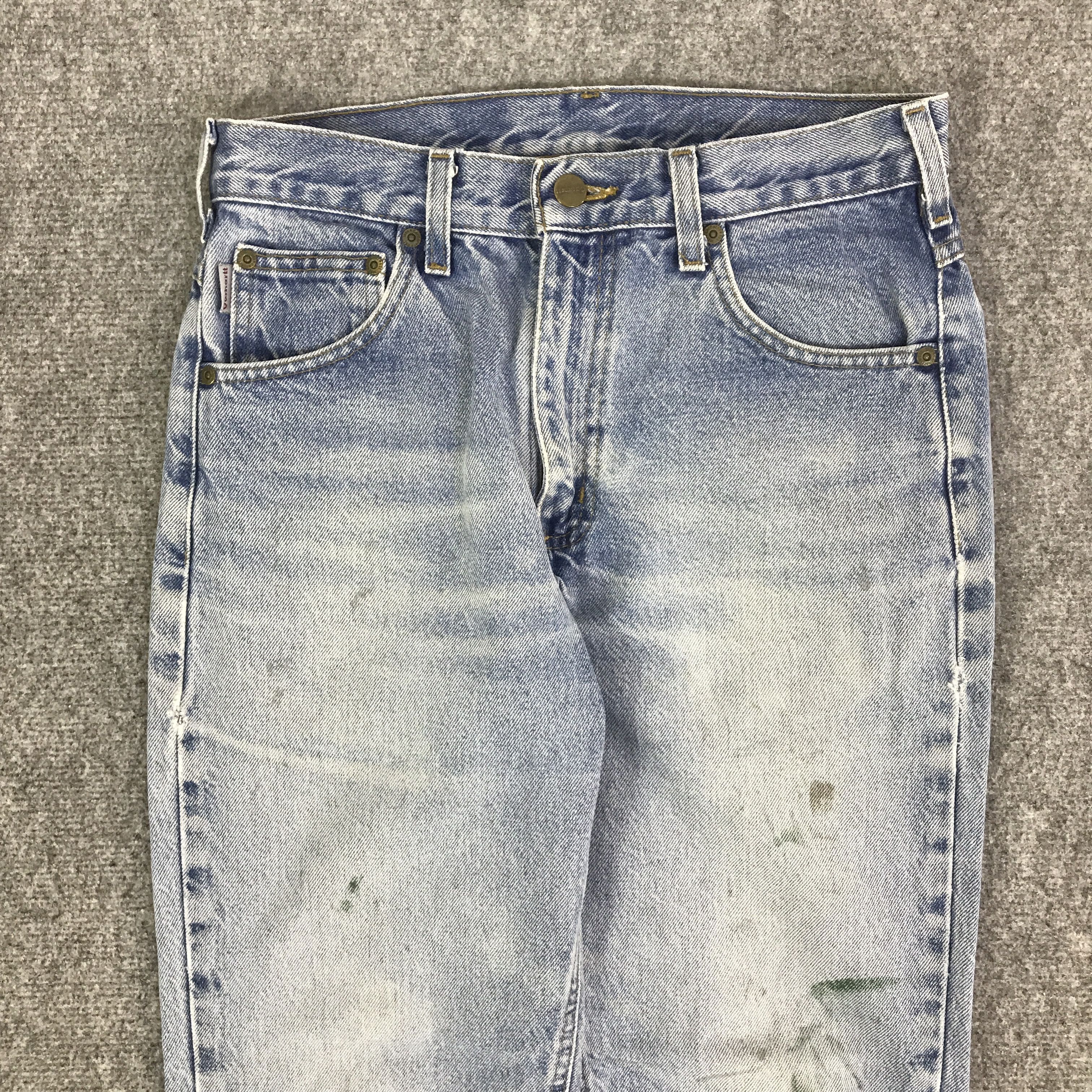 Carhartt CARHARTT DISTRESSED FADED DENIM PANTS K118B7 Size US 29 - 2 Thumbnail