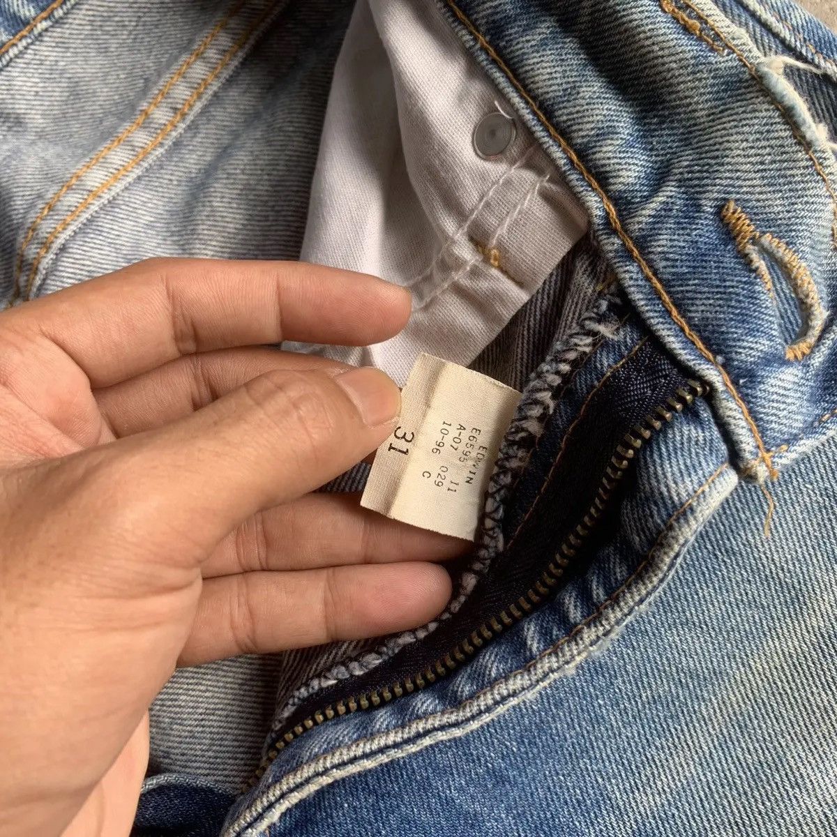 Edwin Vintage Edwin Distressed Jeans 30x31 BlueWash Ripped Denim Size US 30 / EU 46 - 9 Thumbnail