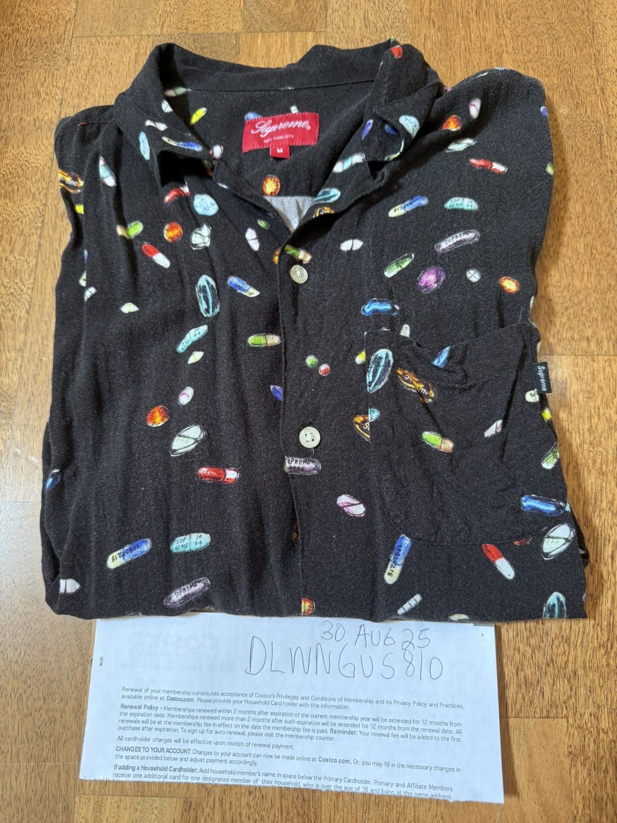 Supreme Supreme 2017 Pills Rayon Button Up Shirt Size US M / EU 48-50 / 2 - 1 Thumbnail