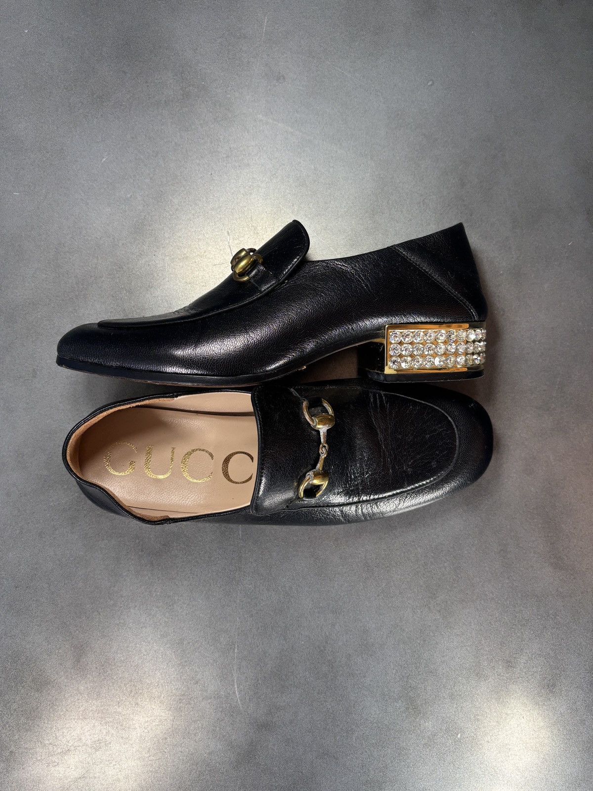 Gucci 2018 Gucci Horsebit Loafer Leather Mules Heels Crystal Jewel Size US 9 / IT 39 - 19 Thumbnail