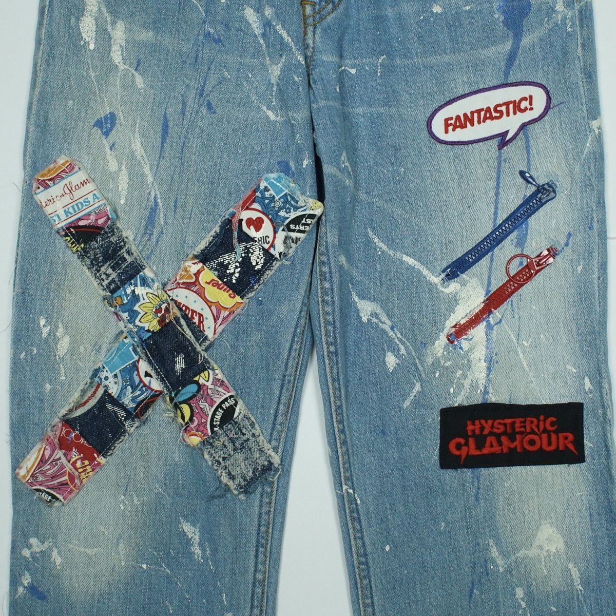 Hysteric Glamour *NoTariff Hysteric Glamour Mini Splatter Kids Denim Pants Size 25" / US 0 / IT 36 - 5 Thumbnail