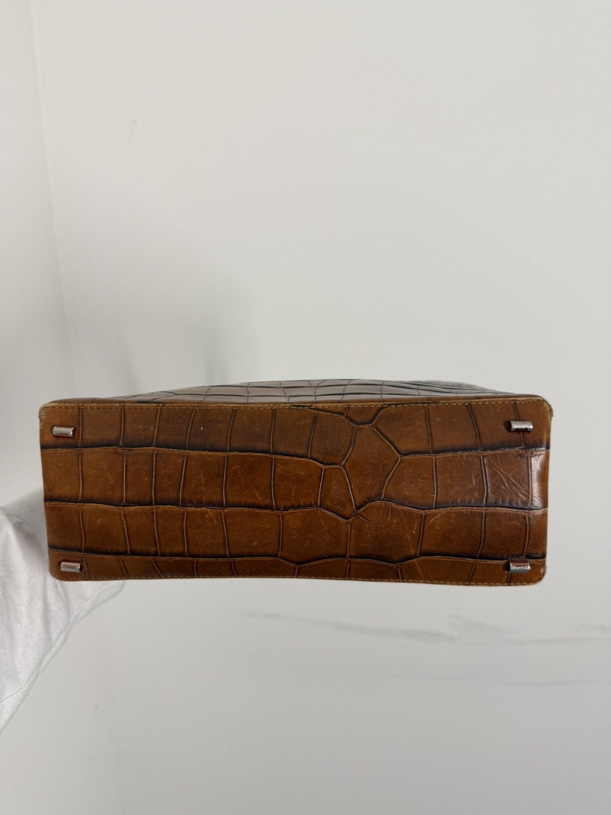 John Galliano Vintage John Galliano Crocodile Leather Snake Straps Handbag Size ONE SIZE - 11 Thumbnail