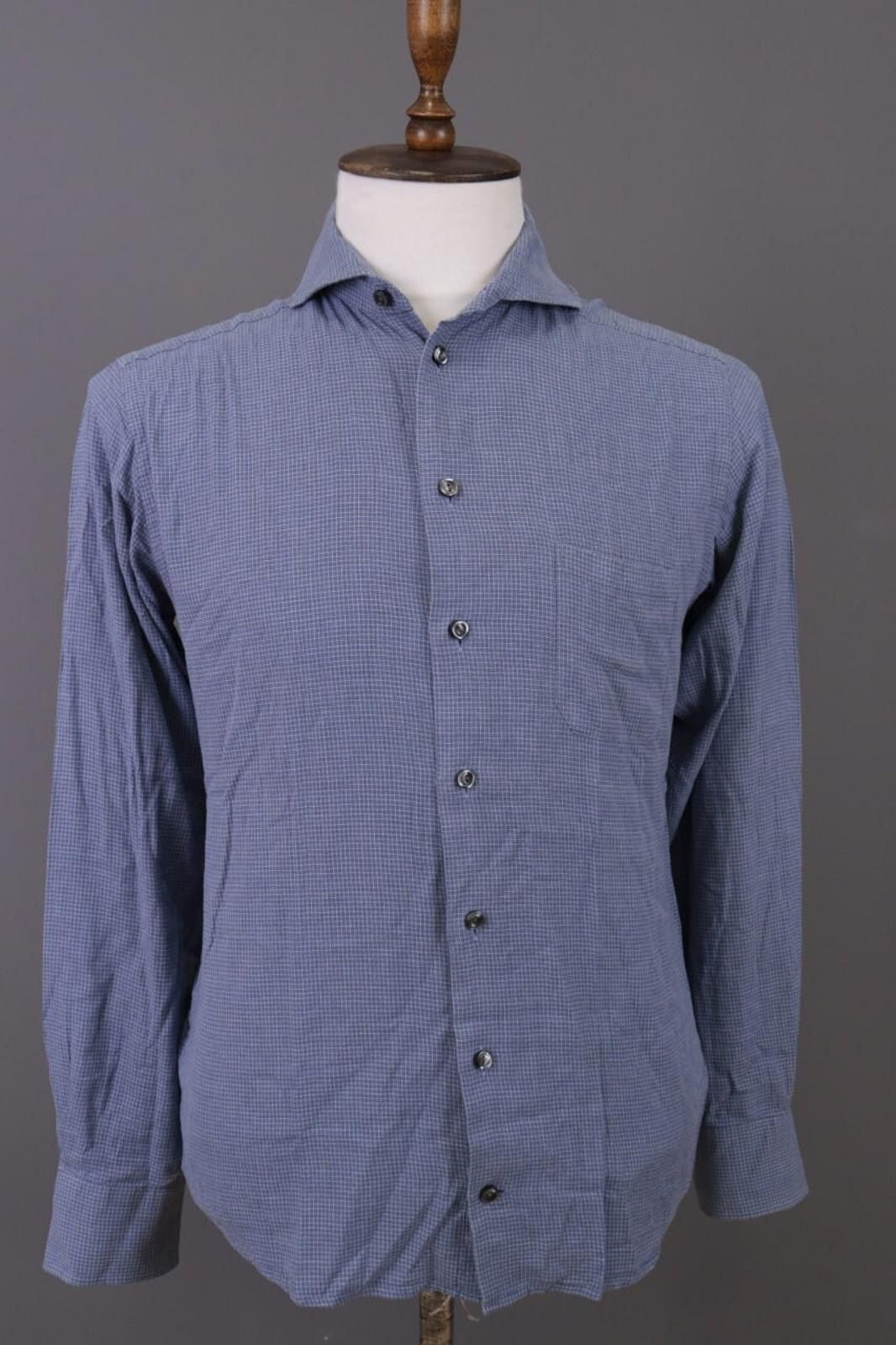 Eton Eton Slim Blue Chelsea Check Shirt Size 40 / 15 3/4 Size US M / EU 48-50 / 2 - 1 Thumbnail