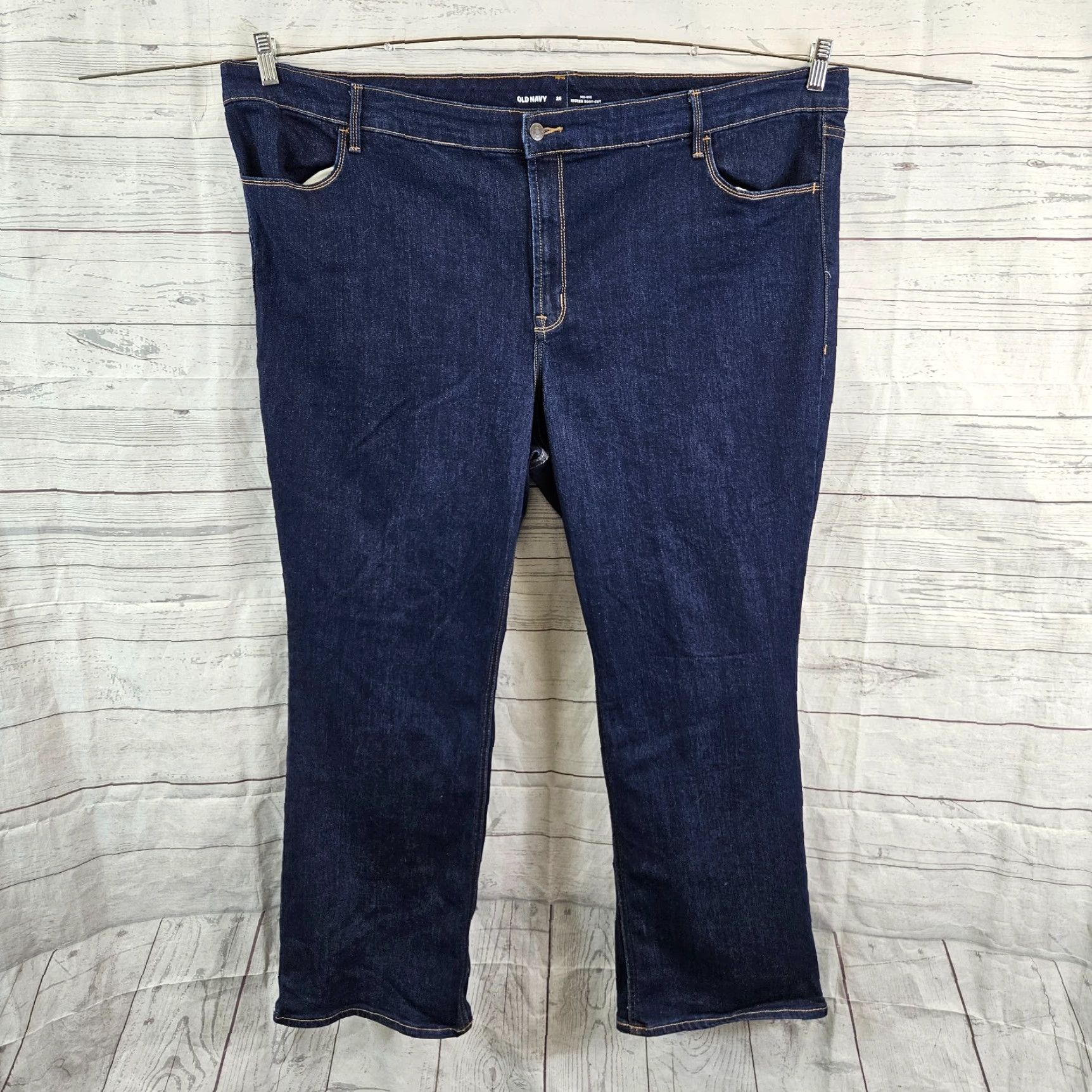 Old Navy Old Navy Womens Kicker Bootcut Jeans Sz 26 Blue Dark Wash Jeans Womens 26 Bootcut Blue Dark Wash Womens Old Navy Size 26" / US 2 / IT 38 - 2 Thumbnail