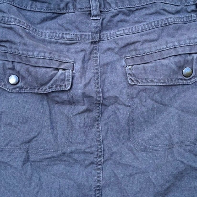 Patagonia VINTAGE Patagonia Skirt Women's Prairie Dawn Gray Canvas Mini Pockets Outdoors Size 10 Size 32" / US 10 / IT 46 - 6 Thumbnail