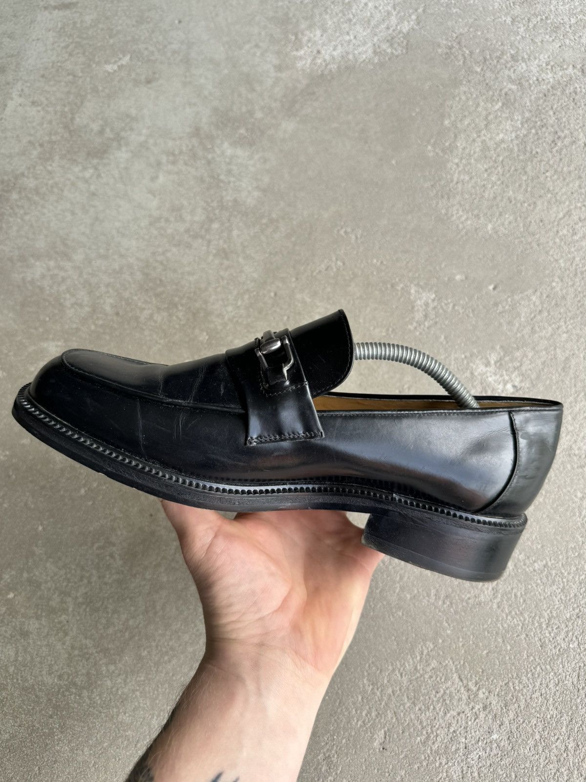 Vintage Black High Quality Leather Loafers Vintage Y2k Italy Hype Size US 8 / EU 41 - 15 Thumbnail