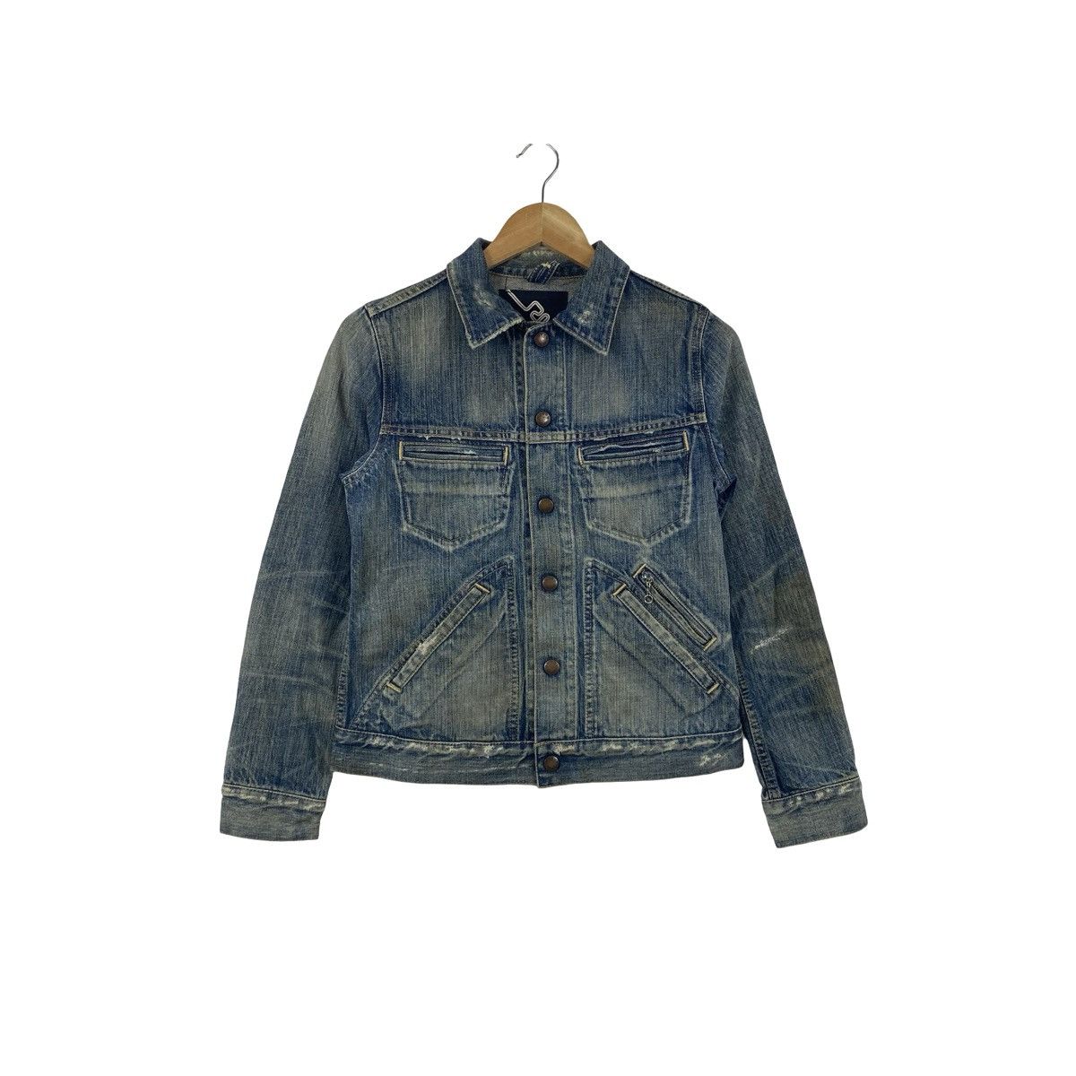Vintage Vintage JAPANESE DENIM JACKET Cropped Trucker Style Size US XS / EU 42 / 0 - 1 Thumbnail
