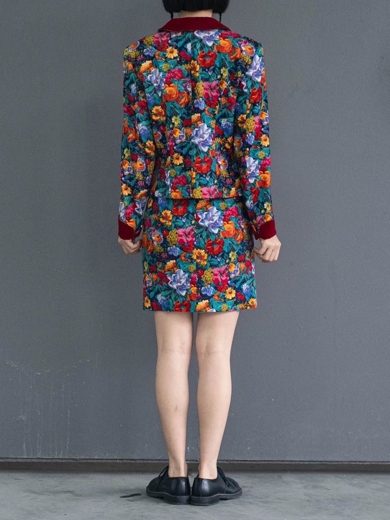 Kenzo KENZO Floral velvet patchwork set vintage Size M / US 6-8 / IT 42-44 - 3 Thumbnail