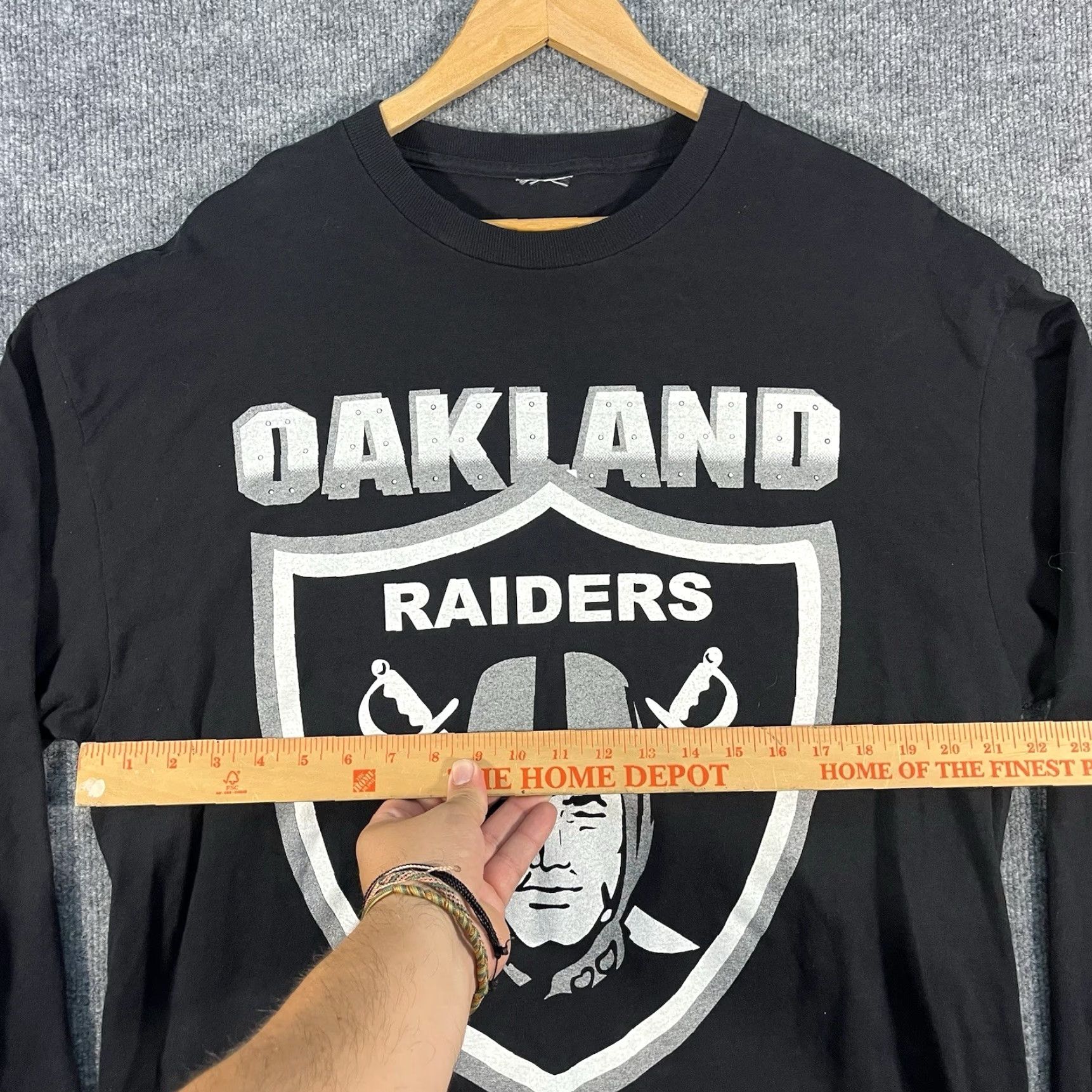 NFL VINTAGE NFL Oakland Raiders T-Shirt Large Black Short Sleeve Graphic Print Sports Mens Size US L / EU 52-54 / 3 - 4 Thumbnail