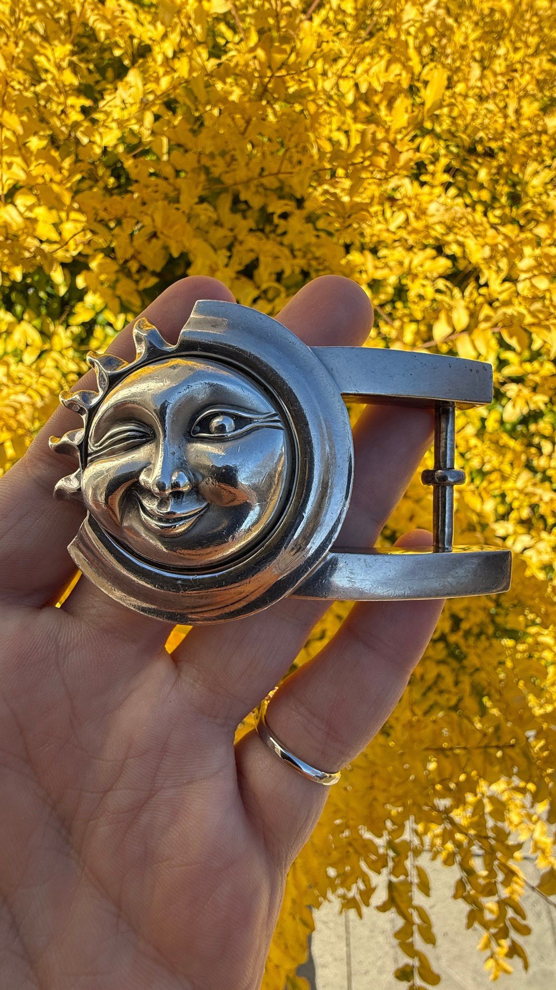 Other Barry Kieselstein-Cord Sterling Silver Sun Face Belt Buckle Size ONE SIZE - 5 Thumbnail