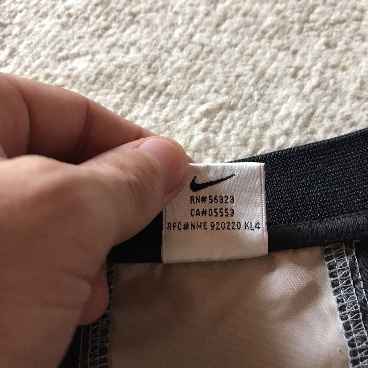 Nike × Vintage Vintage Y2K Nike Heavy Nylon Drill Black Sweatshirt size S/M Size US S / EU 44-46 / 1 - 8 Thumbnail