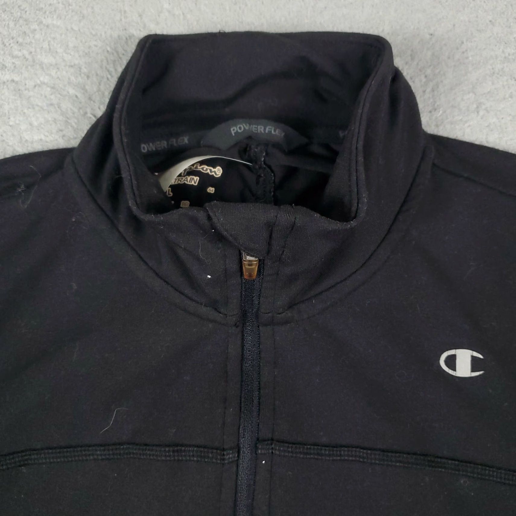 Champion Champion Sweater Womens Large Black Polyester Full Zip Up Sweatshirt Size L / US 10 / IT 46 - 3 Thumbnail