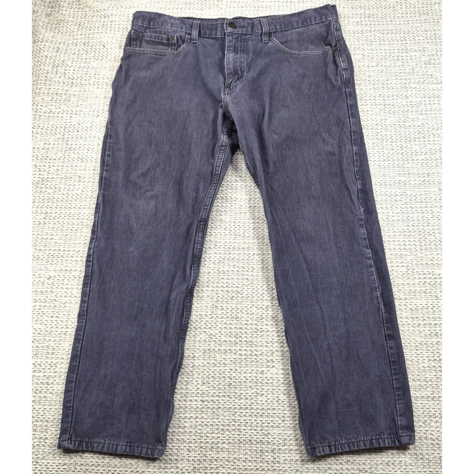 Levi's Levi's 502 Corduroy Jeans Mens 36x29 Gray Regular Fit Tapered Stretch Pockets Logo 5-Pocket Denim Corduroy USA 80s 90s Vintage N/A Size US 36 / EU 52 - 2 Thumbnail