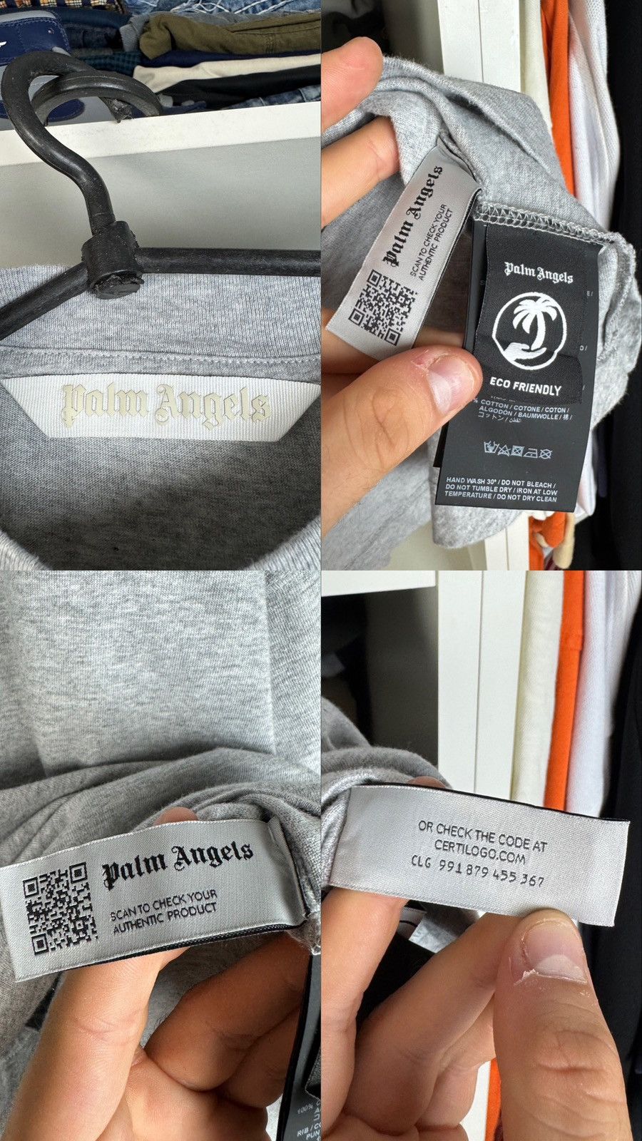 Palm Angels Palm Angels Women’s Gray Drop Shoulder Long Sleeve T-shirt Size S / US 4 / IT 40 - 14 Thumbnail