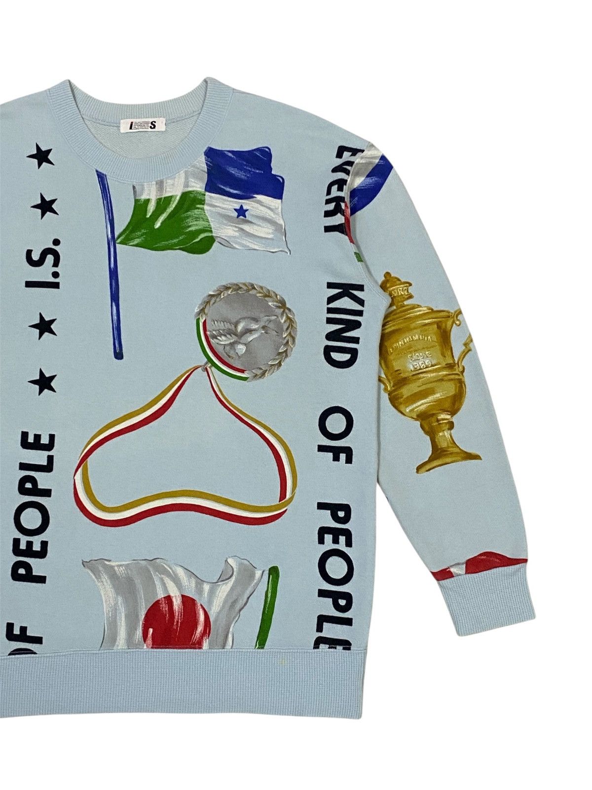 Issey Miyake Rare🔥Vintage Issey Miyake Fullprint Flag Trophy Sweatshirt Size US M / EU 48-50 / 2 - 6 Thumbnail