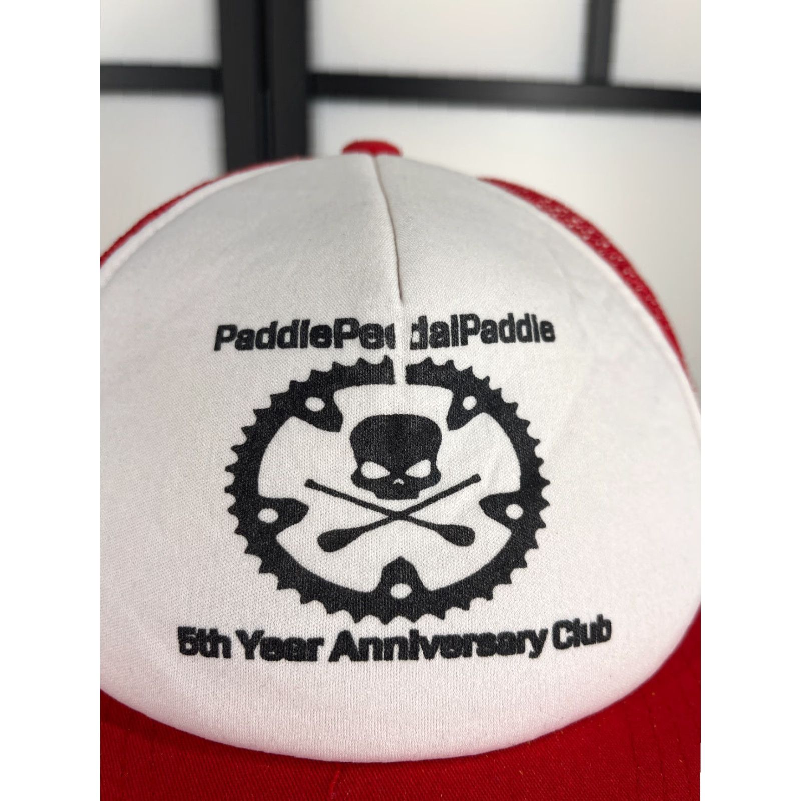 Vintage VINTAGE Paddle 5th Year Anniversery Club Hat Cap Strap Back Adult Red Skull Cotton Size ONE SIZE - 2 Thumbnail