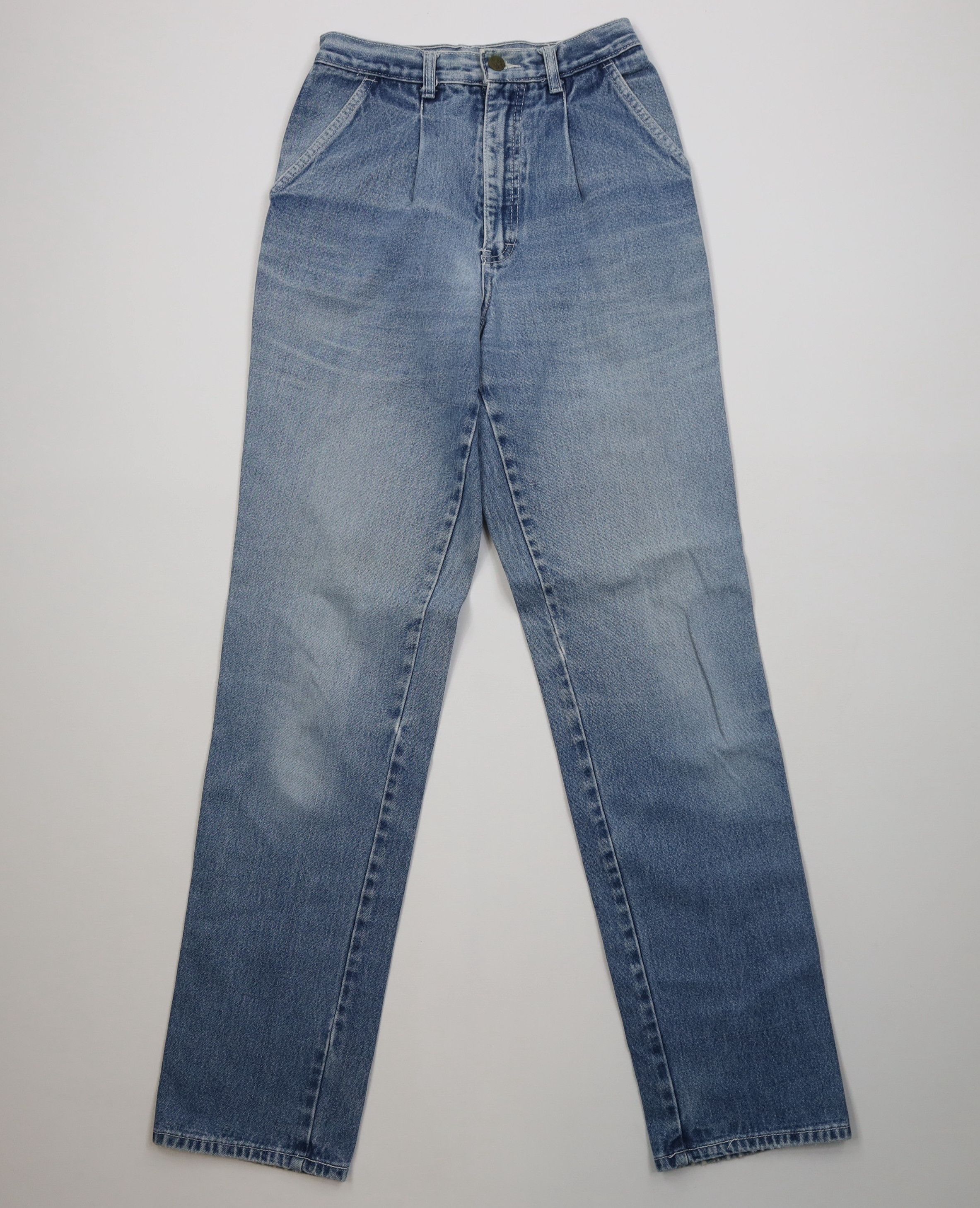 Vintage Vintage 80s 90s Streetwear Pleated Straight Leg Denim Jeans Size 30" / US 8 / IT 44 - 1 Thumbnail