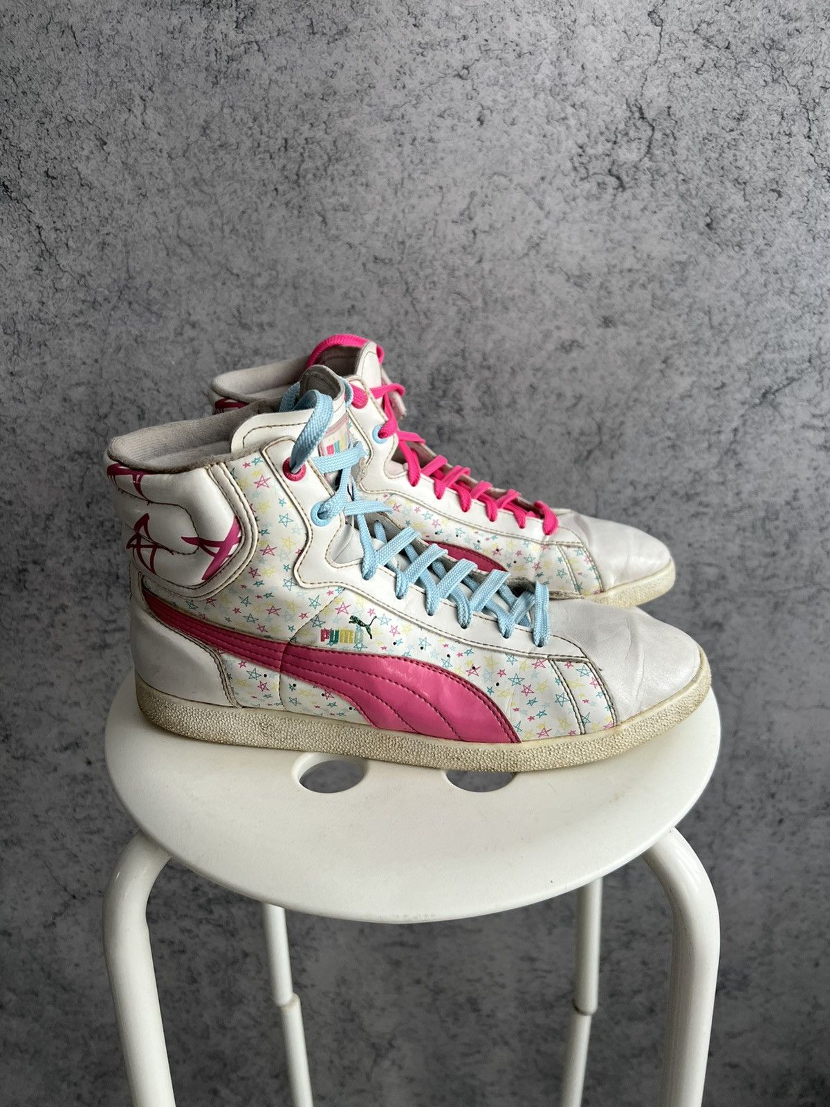 Puma Vintage Puma High Top Sneakers Y2K Style 2000s Hype Size US 10 / IT 40 - 2 Thumbnail