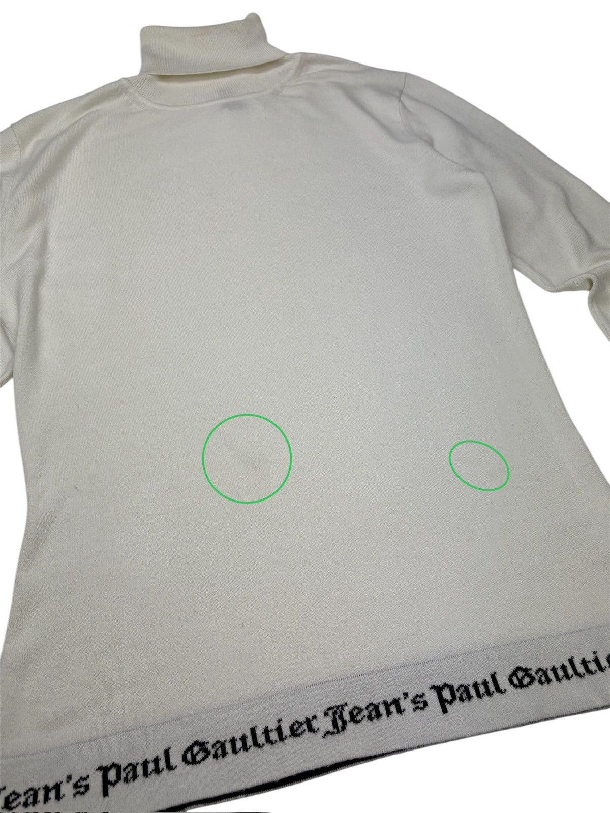 Jean Paul Gaultier JEAN PAUL GAULTIER WHITE TURTLENECK JPG LOGO AVANT GARDE XL Size XL / US 12-14 / IT 48-50 - 3 Thumbnail