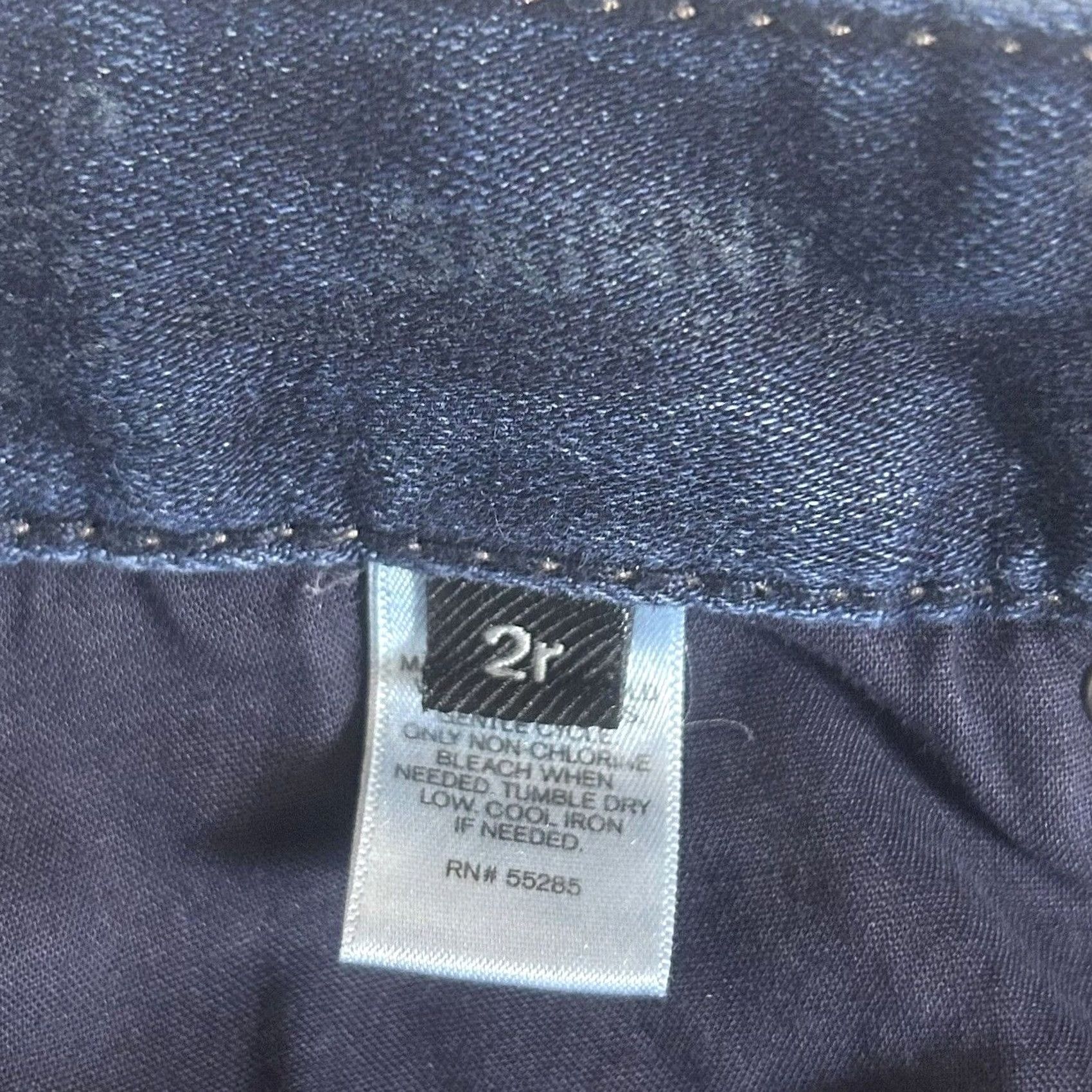 Express Express Womens Skinny Jeans Size 2R Low Rise Dark Wash Blue Denim Jeggings Long Shirt? Size 26" / US 2 / IT 38 - 4 Thumbnail