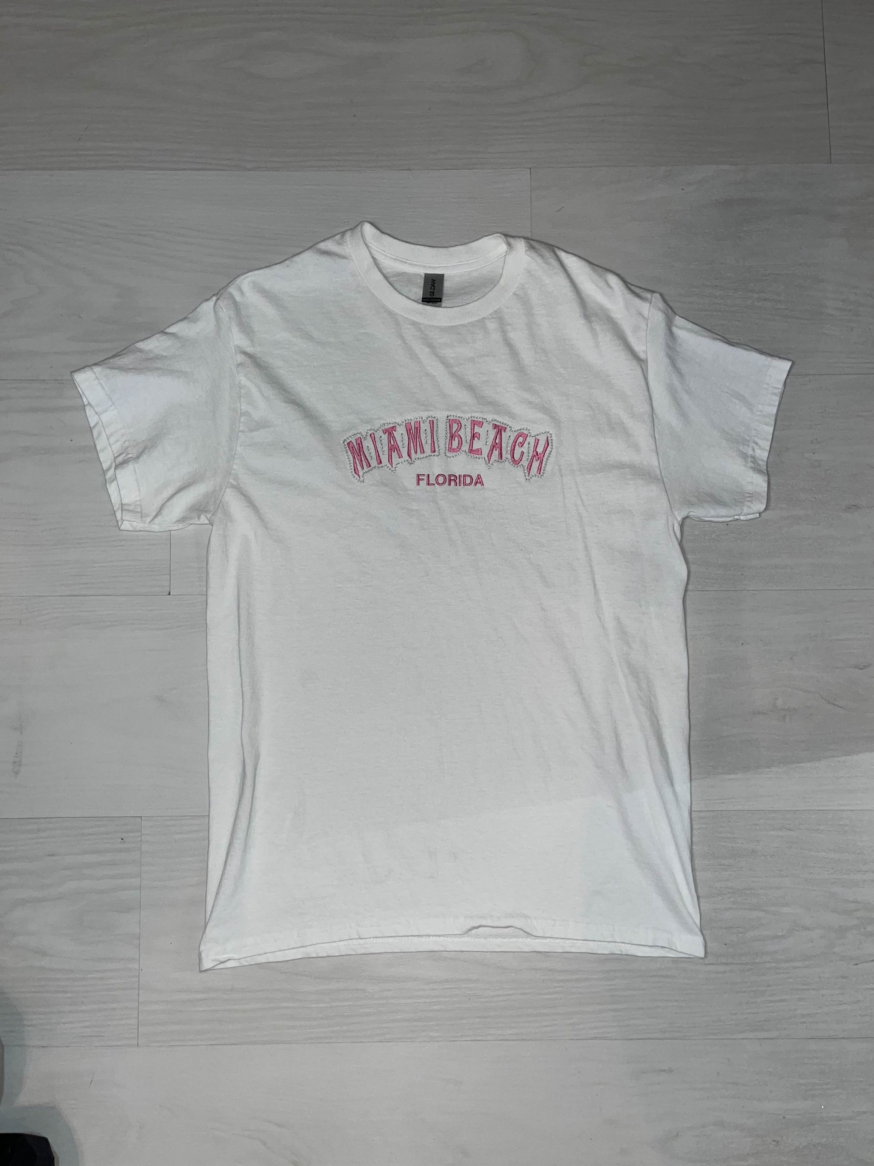 Gildan Y2K Miami Beach Florida Tee Size M / US 6-8 / IT 42-44 - 2 Thumbnail