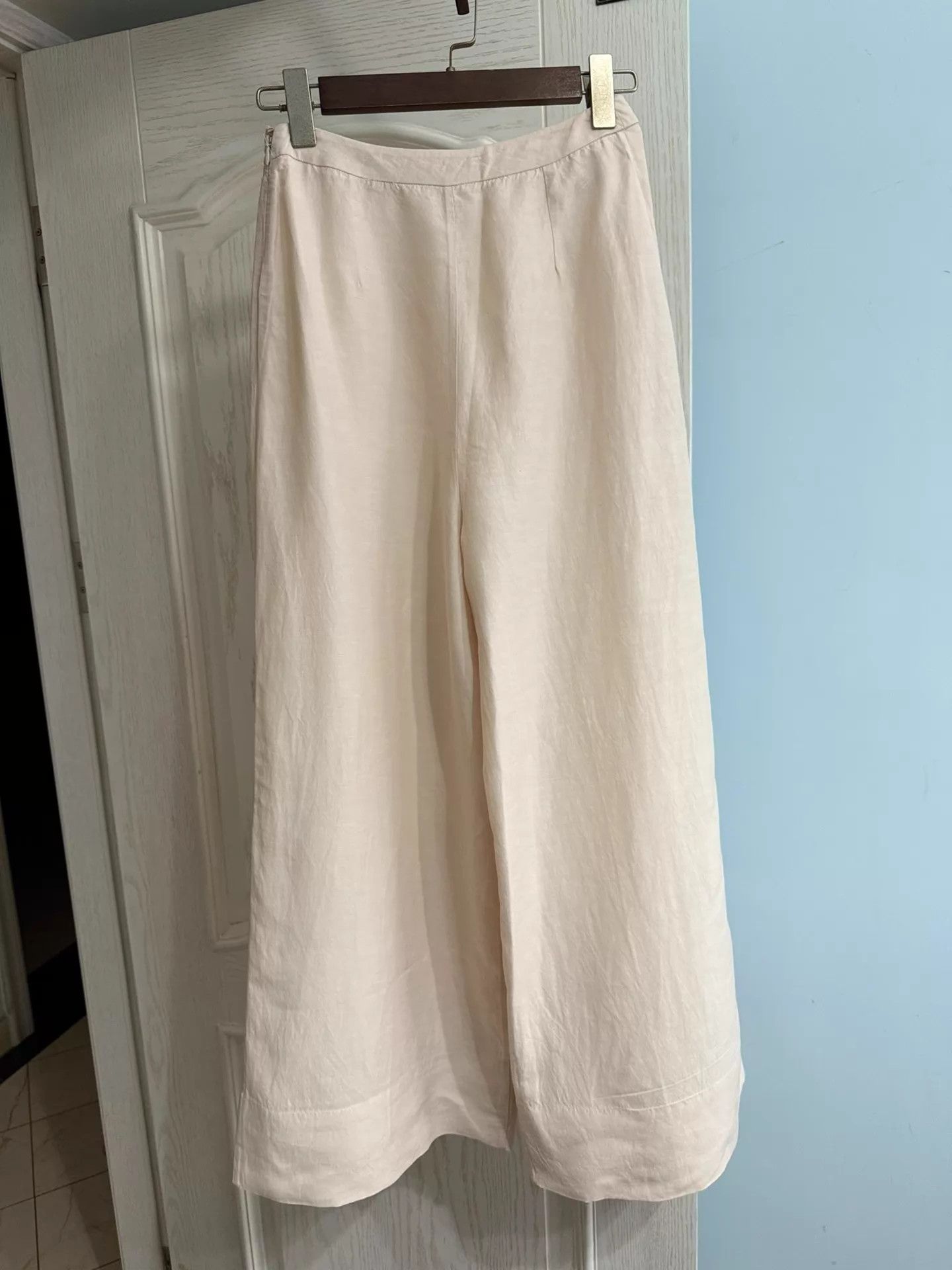 Jil Sander Jil Sander Women's Linen Blend Light Pink Trousers Size 25" / US 0 / IT 36 - 1 Thumbnail