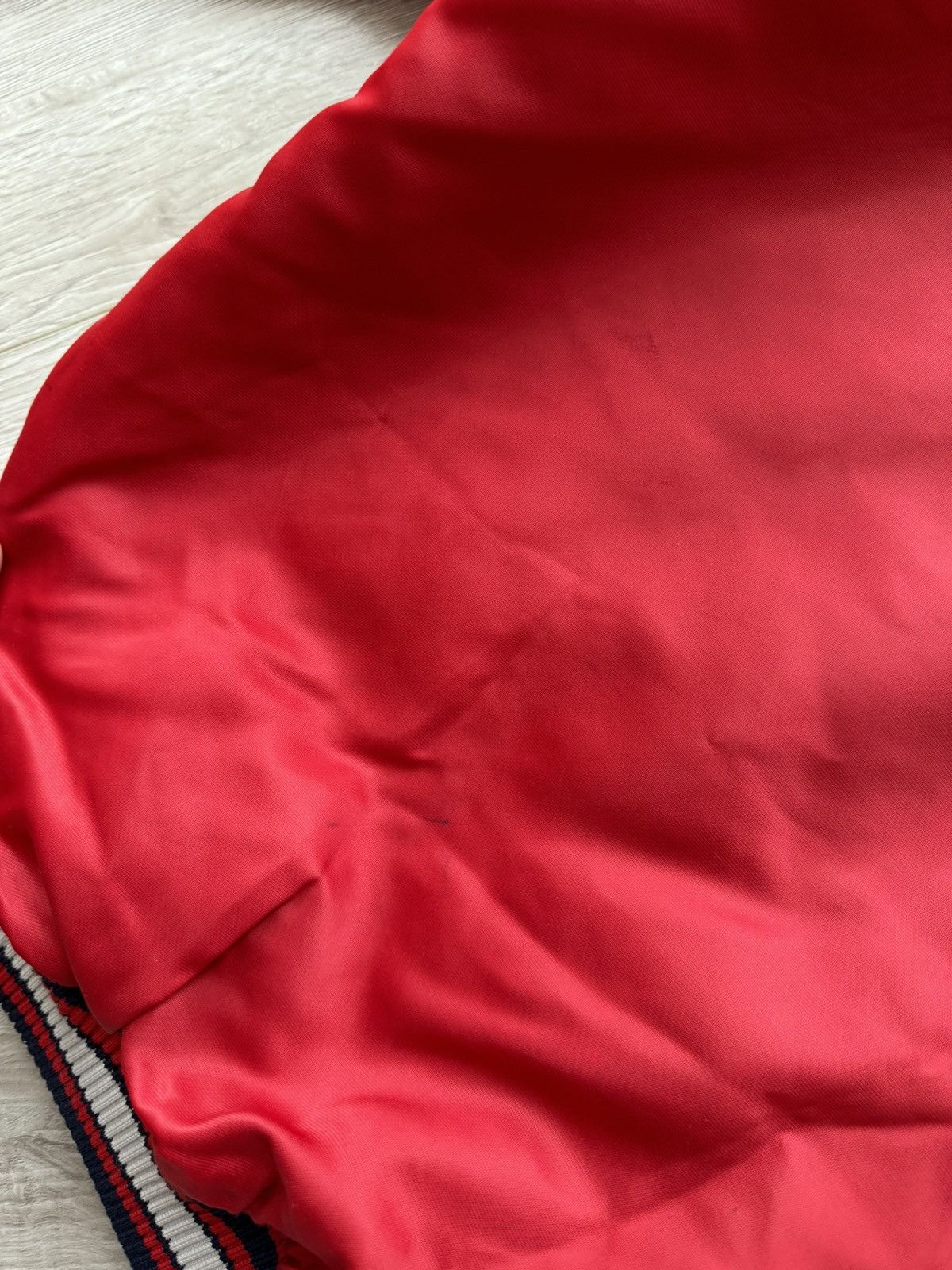 Starter × Vintage Vintage 90s Starter Cleveland Indians Satin Bomber Jacket Size US XXL / EU 58 / 5 - 10 Thumbnail