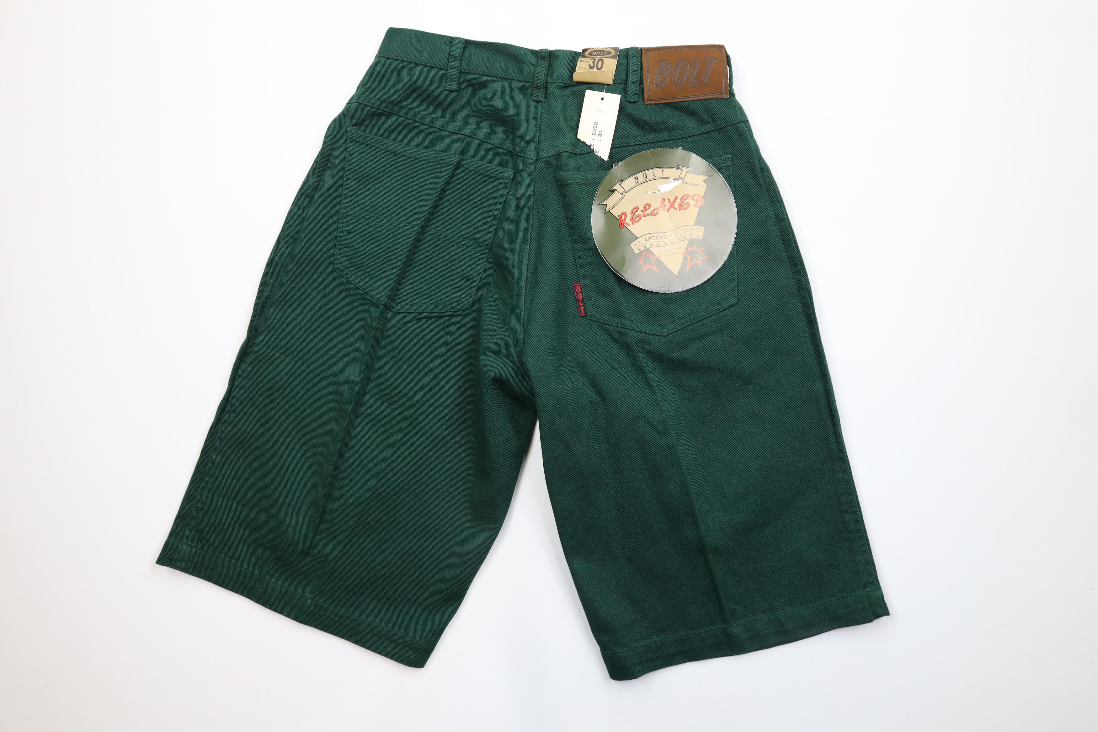 Vintage Deadstock Vintage 90s Streetwear Denim Shorts Jorts Green Size US 30 / EU 46 - 6 Thumbnail