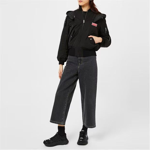 Kenzo o1g2r1mq1024 Hooded Short Jackets in Black Size L / US 10 / IT 46 - 6 Thumbnail