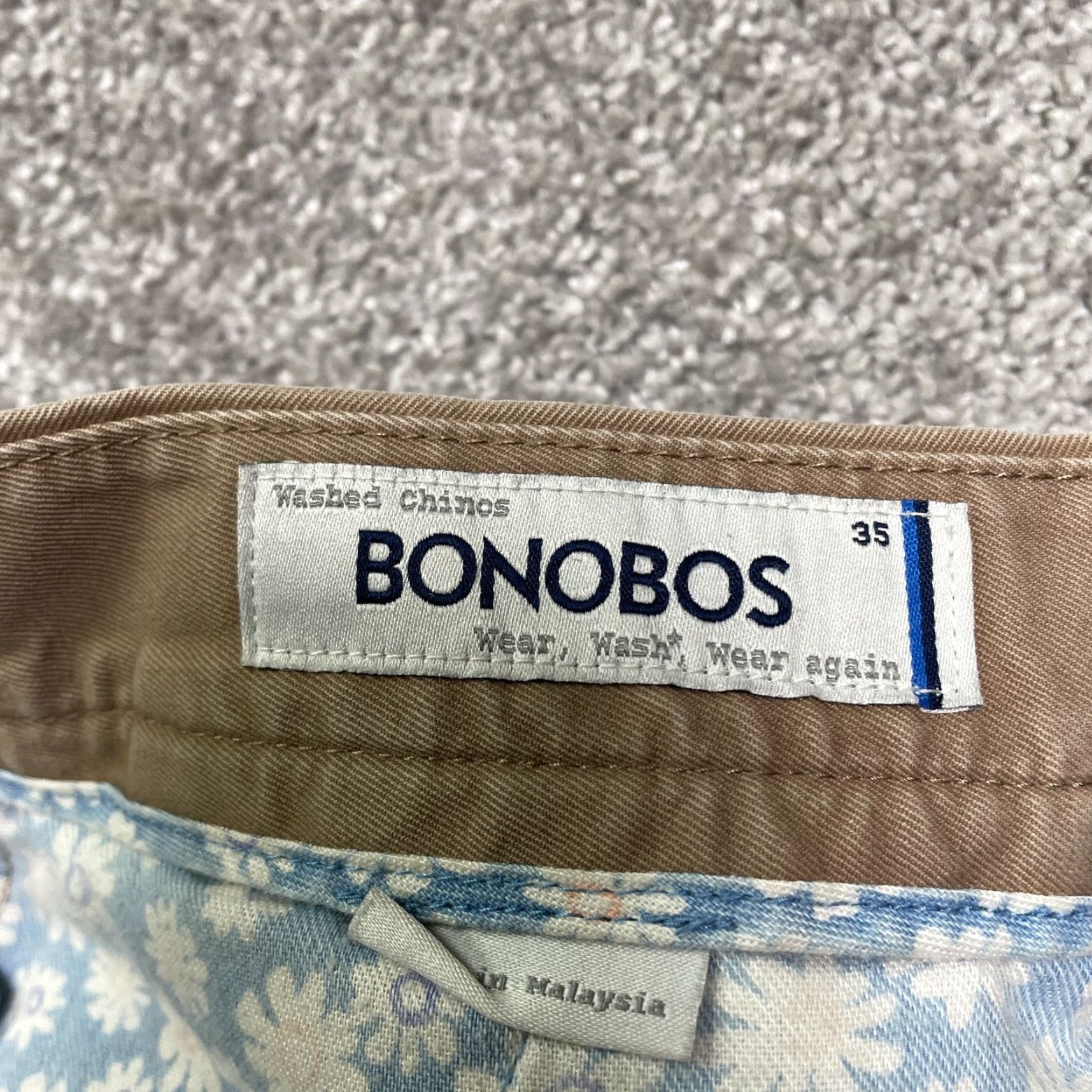 Bonobos Bonobos Chino Shorts Mens 35 Cotton Flat Front Casual Outdoor Fishing Regular Brown 8.5" Inseam Mens Size US 35 - 5 Thumbnail
