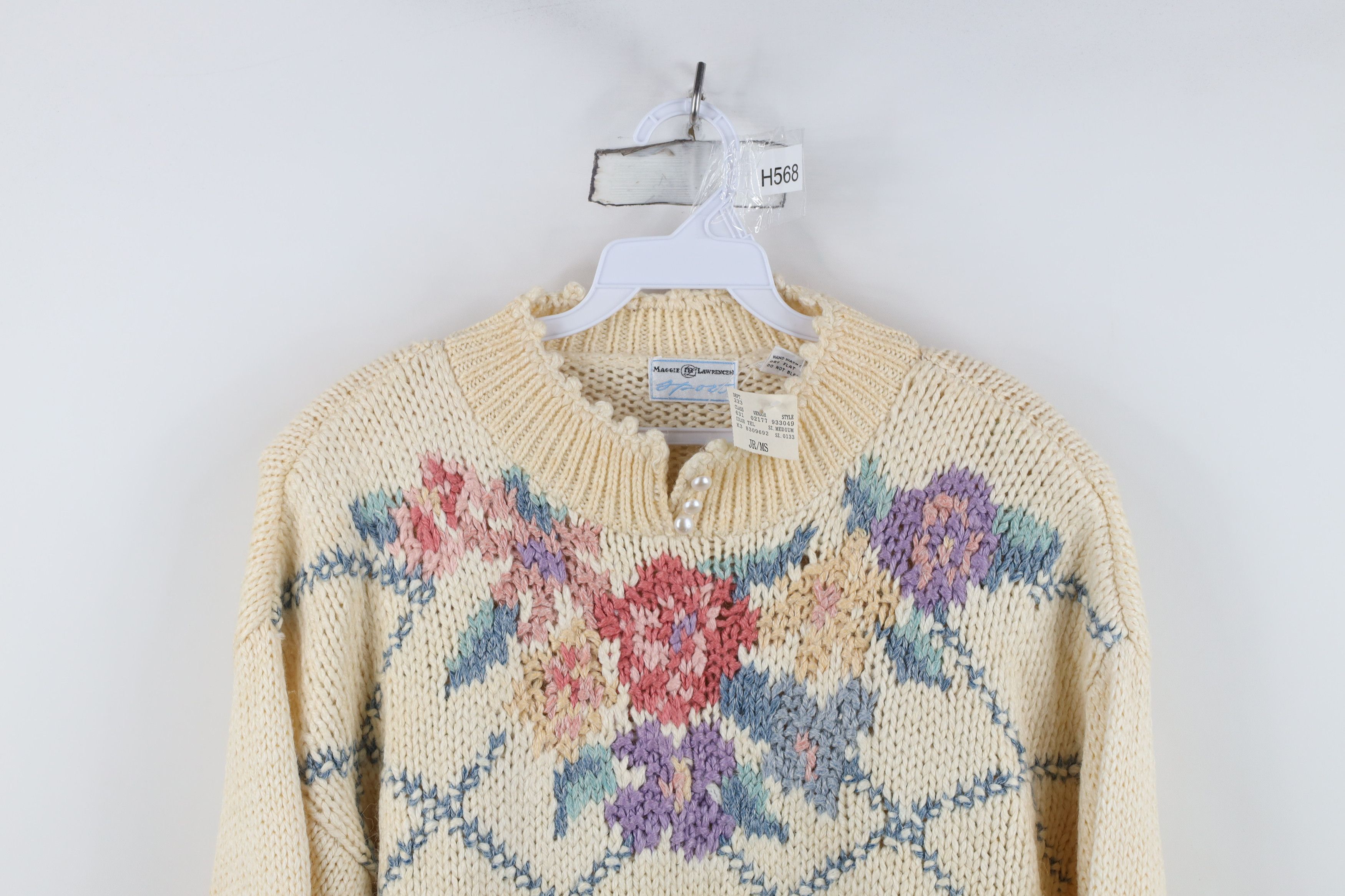 Vintage Deadstock Vintage 90s Streetwear Flower Floral Sweater Size M / US 6-8 / IT 42-44 - 2 Thumbnail