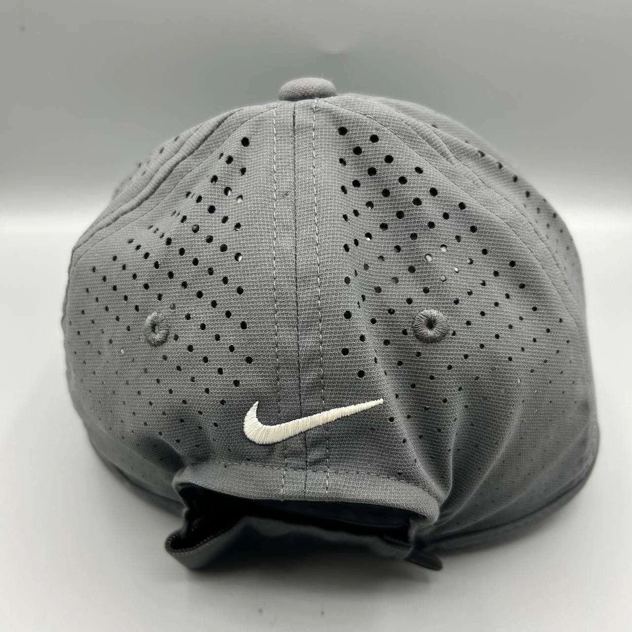 Nike Nike Hat Men Gray Embroidered Swoosh Logo Strap Back Cap Size ONE SIZE - 3 Thumbnail