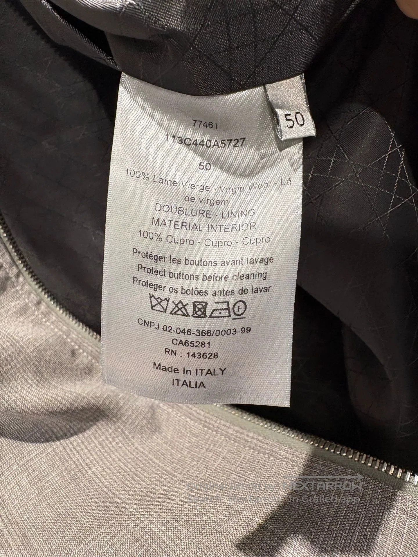 Dior Dior Gray Plaid Wool Jacket Coat. Size US XL / EU 56 / 4 - 4 Thumbnail