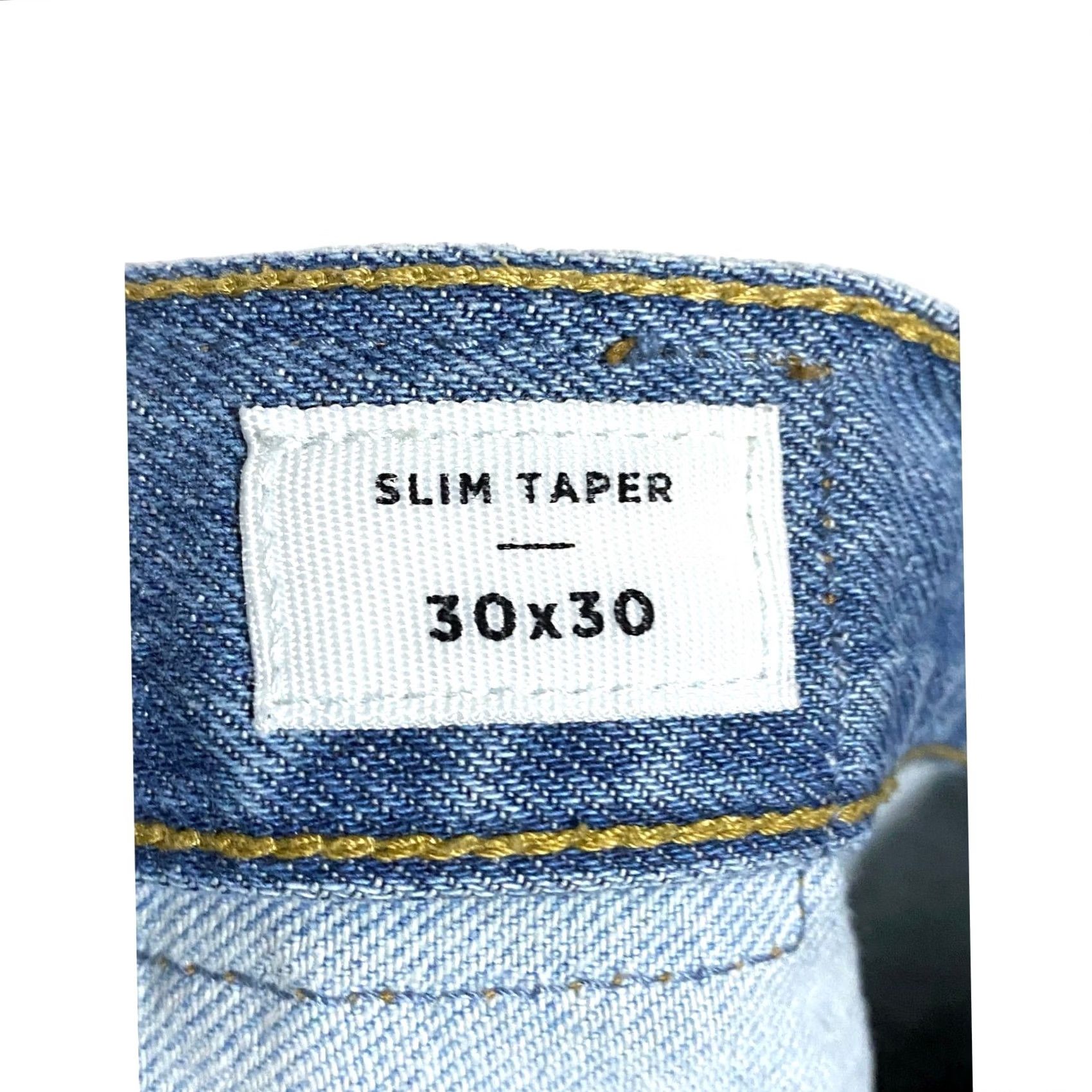 Pacsun PacSun Jeans Mens 30x30 Slim Taper Patchwork Colorblock Eco Indigo Skater Cotton Jeans Size US 30 / EU 46 - 6 Thumbnail