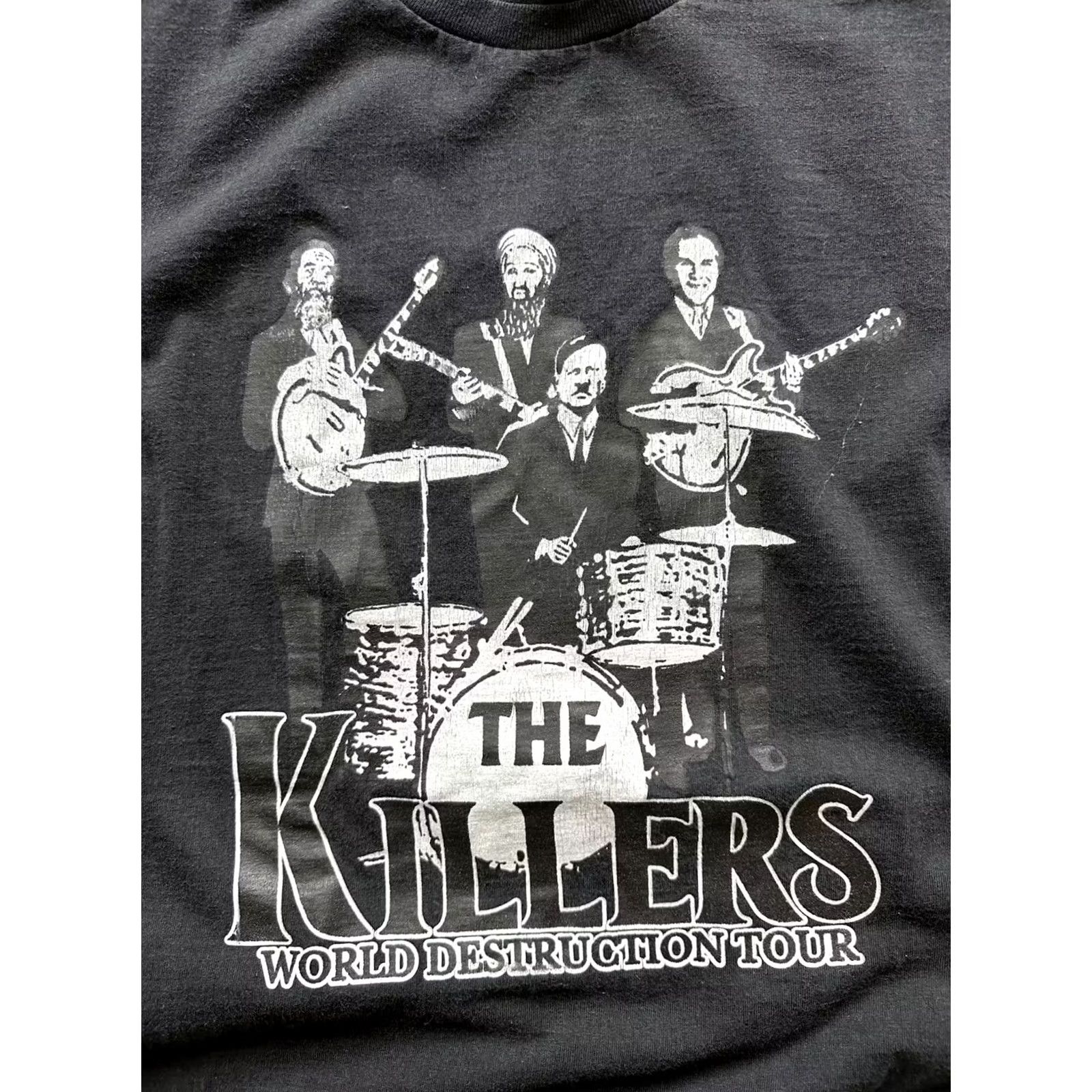 Vintage THE KILLERS WORLD DESTRUCTION TOUR BLACK ROCK TEE T-SHIRT MEN'S SIZE M Shirt Mens M Black Graphic Print 90s Tour Merch Size US M / EU 48-50 / 2 - 3 Thumbnail