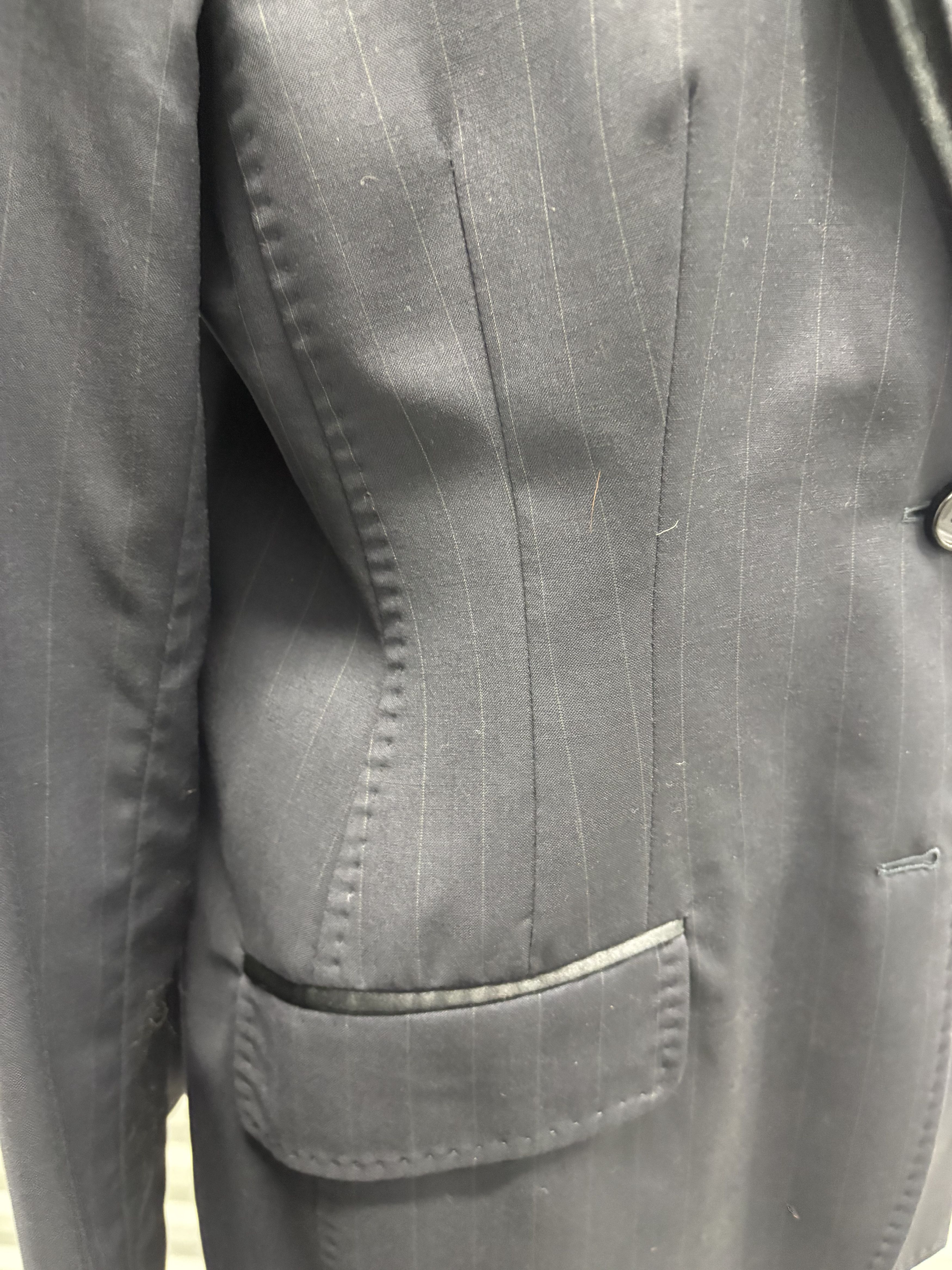Other Dolce & Gabanna Navy Pinstripe Blazer with Double collar Size XL / US 12-14 / IT 48-50 - 3 Thumbnail