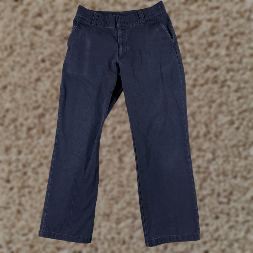 Vintage Lion Pants Womens 8 Blue 100% Cotton Twill Work Pants Uniform Pockets 29x29 Size 30" / US 8 / IT 44 - 1 Thumbnail
