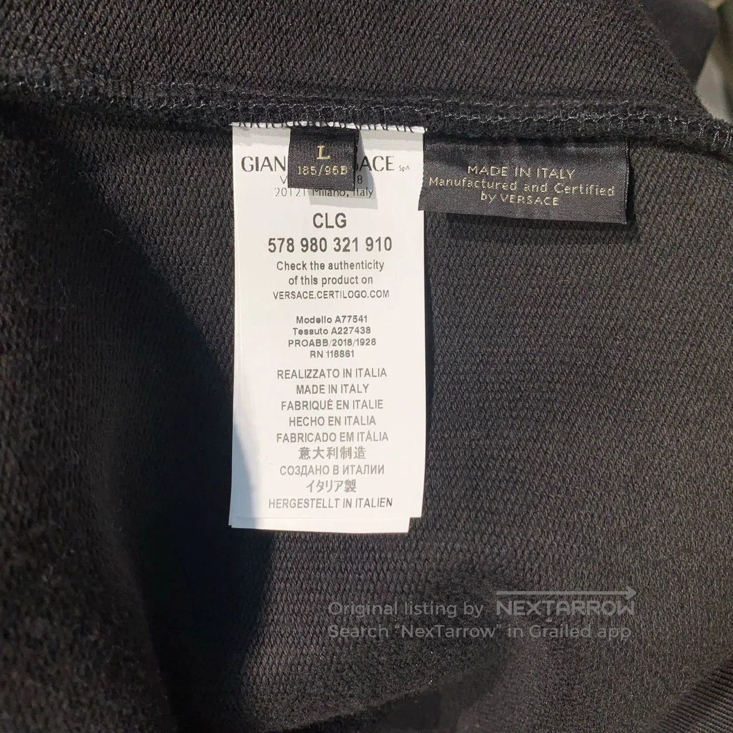 Versace VERSACE Flocked Letter Zip-Up Jacket. Size US L / EU 52-54 / 3 - 3 Thumbnail